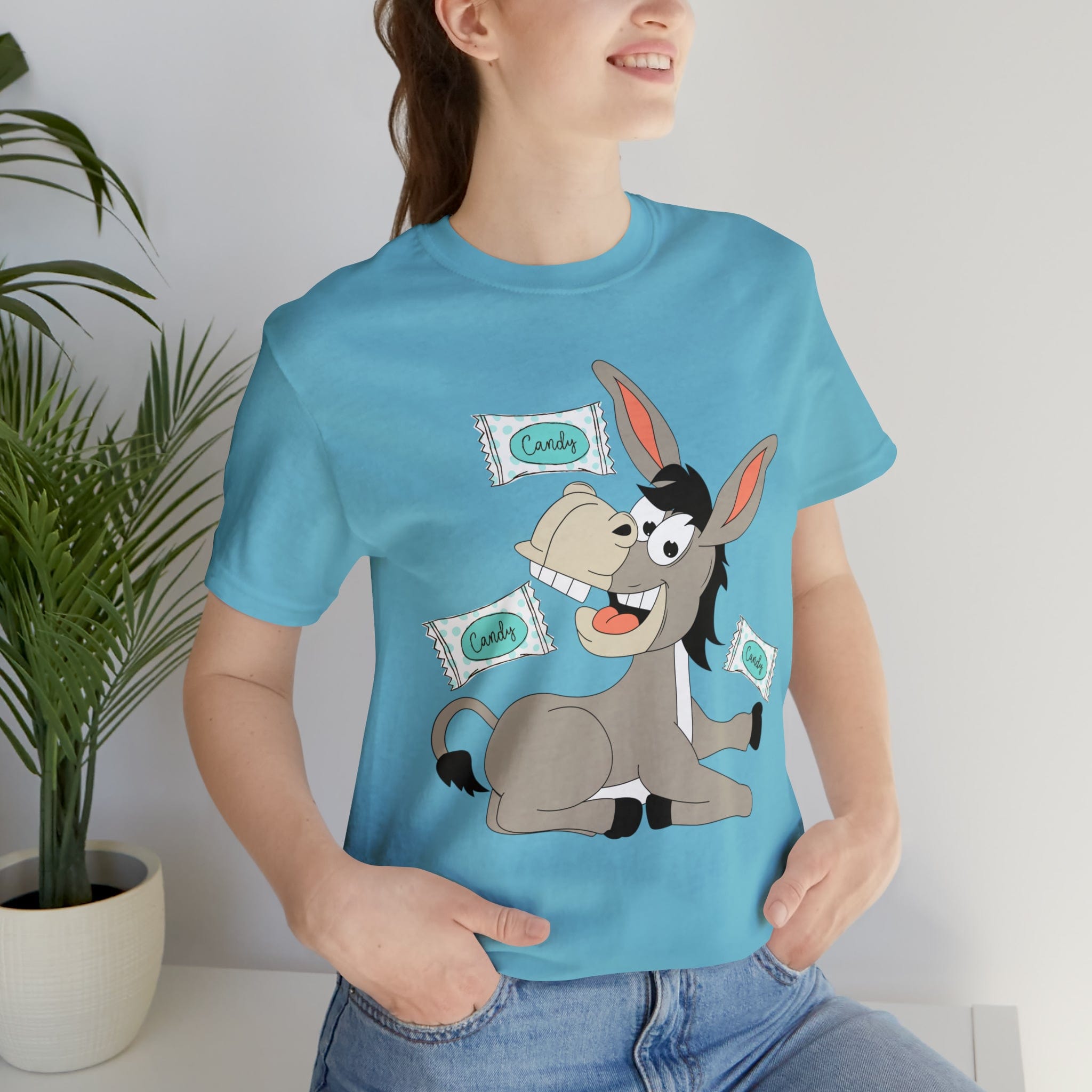 Printify T-Shirt Candy Ass (Donkey) - Unisex Jersey Short Sleeve Tee