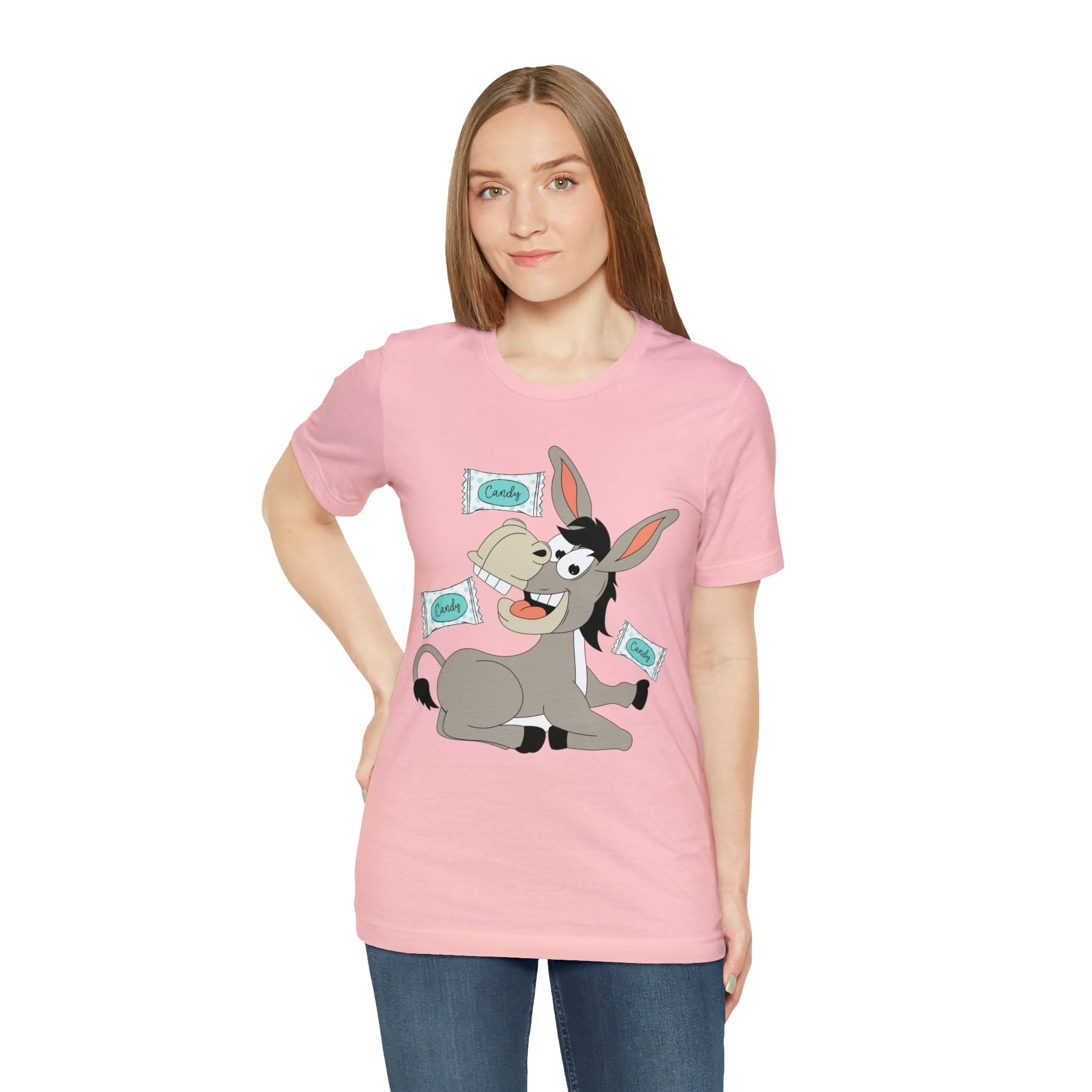 Printify T-Shirt Candy Ass (Donkey) - Unisex Jersey Short Sleeve Tee