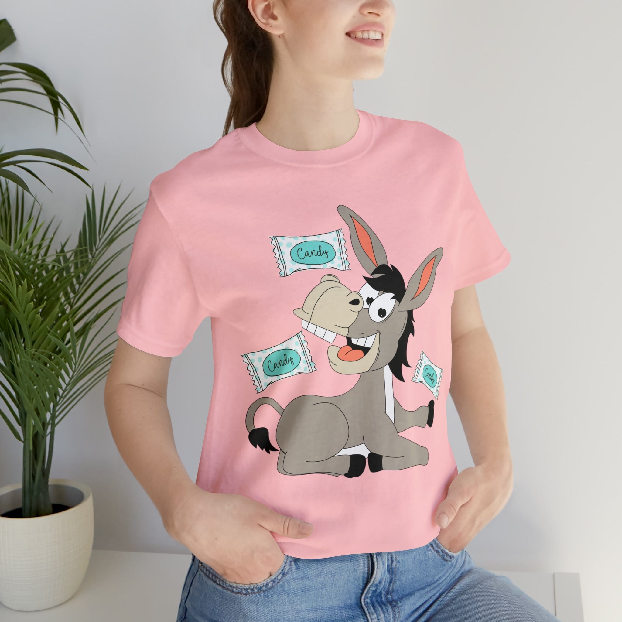 Printify T-Shirt Candy Ass (Donkey) - Unisex Jersey Short Sleeve Tee