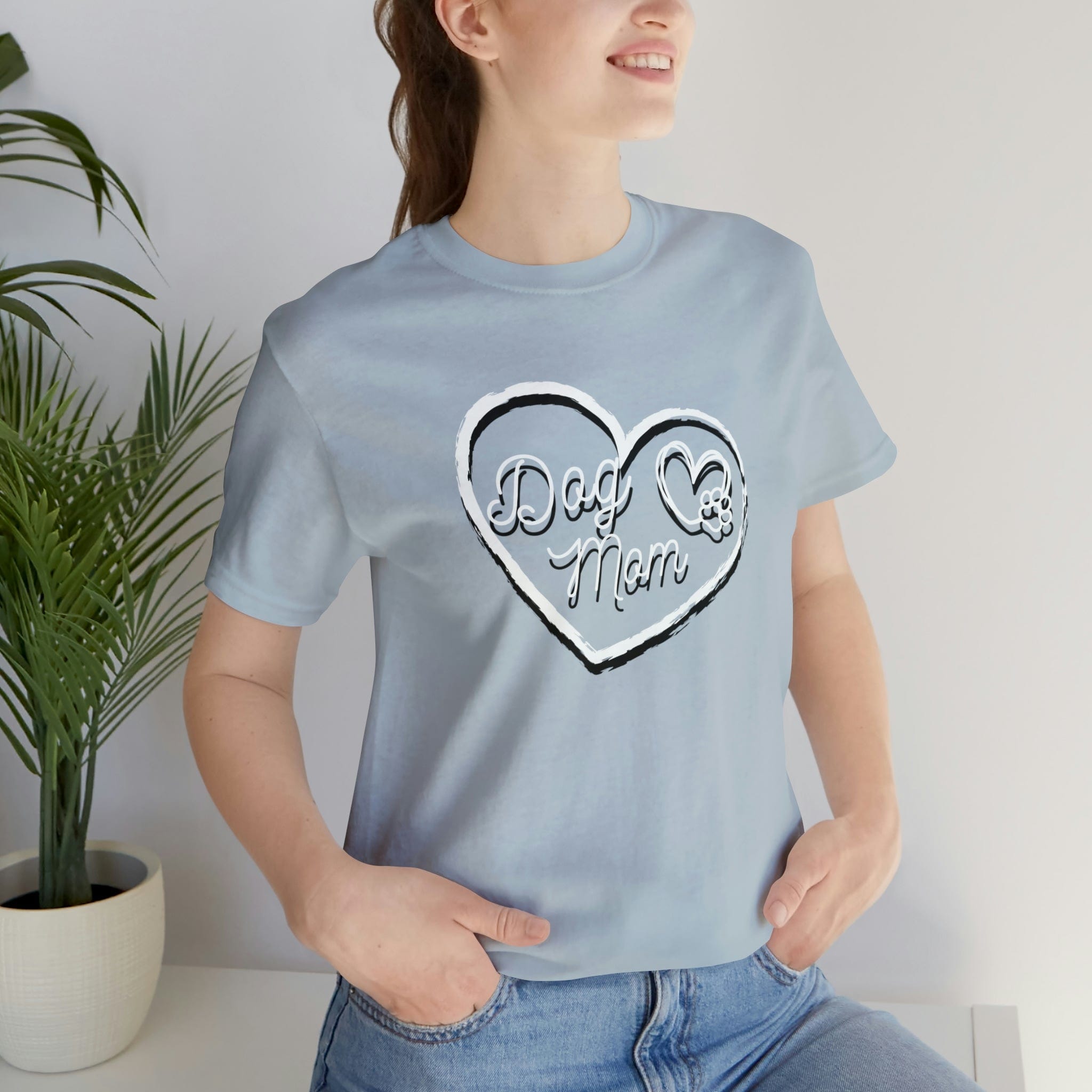 Printify T-Shirt Dog Mom - Unisex Jersey Short Sleeve Tee