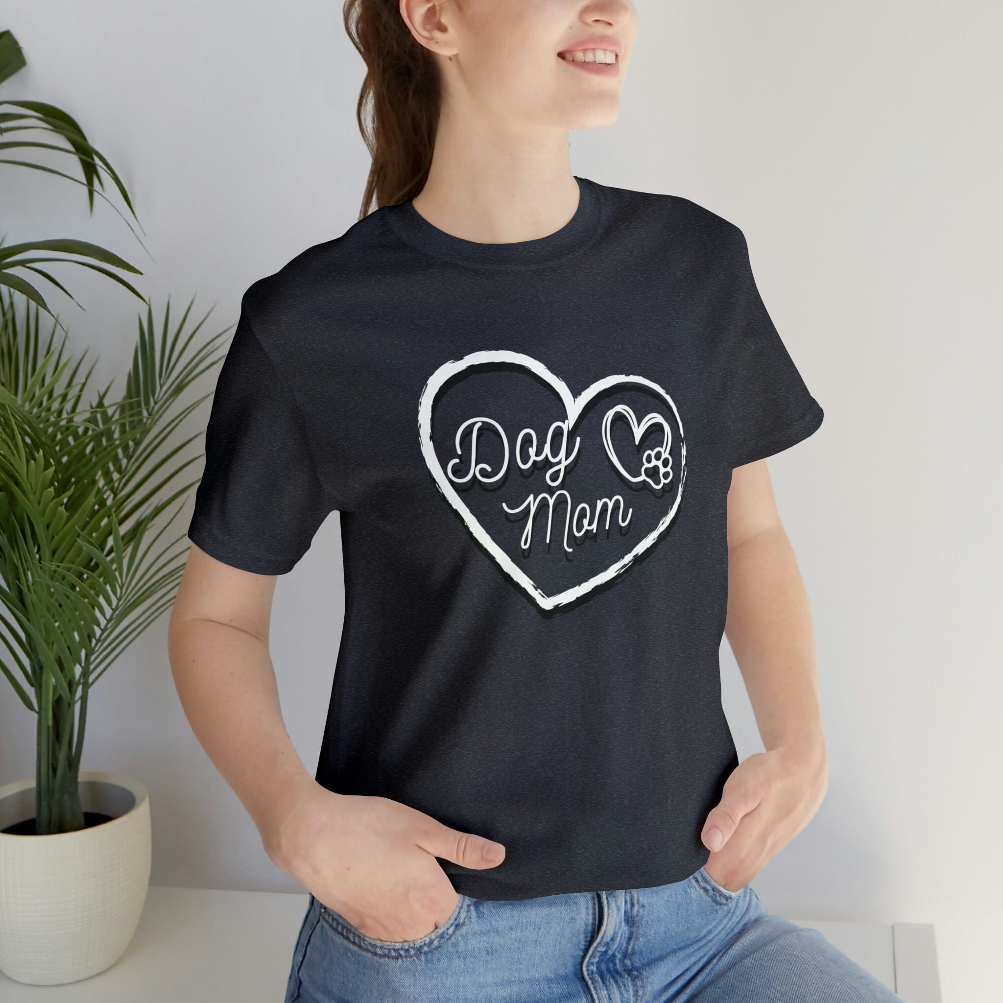 Printify T-Shirt Dog Mom - Unisex Jersey Short Sleeve Tee