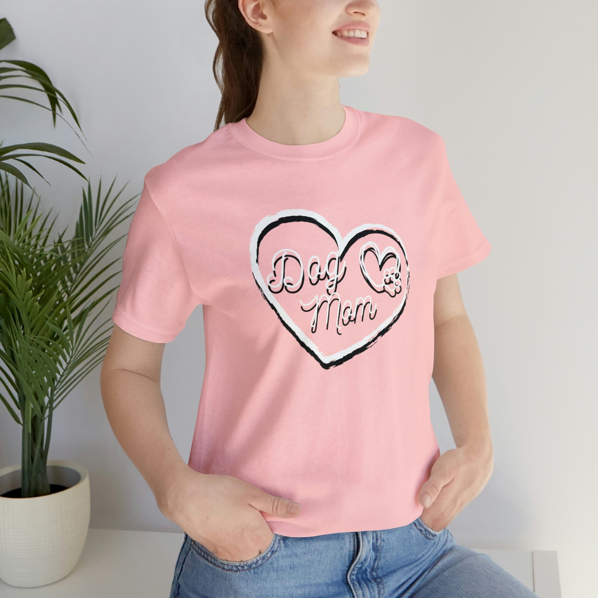 Printify T-Shirt Dog Mom - Unisex Jersey Short Sleeve Tee