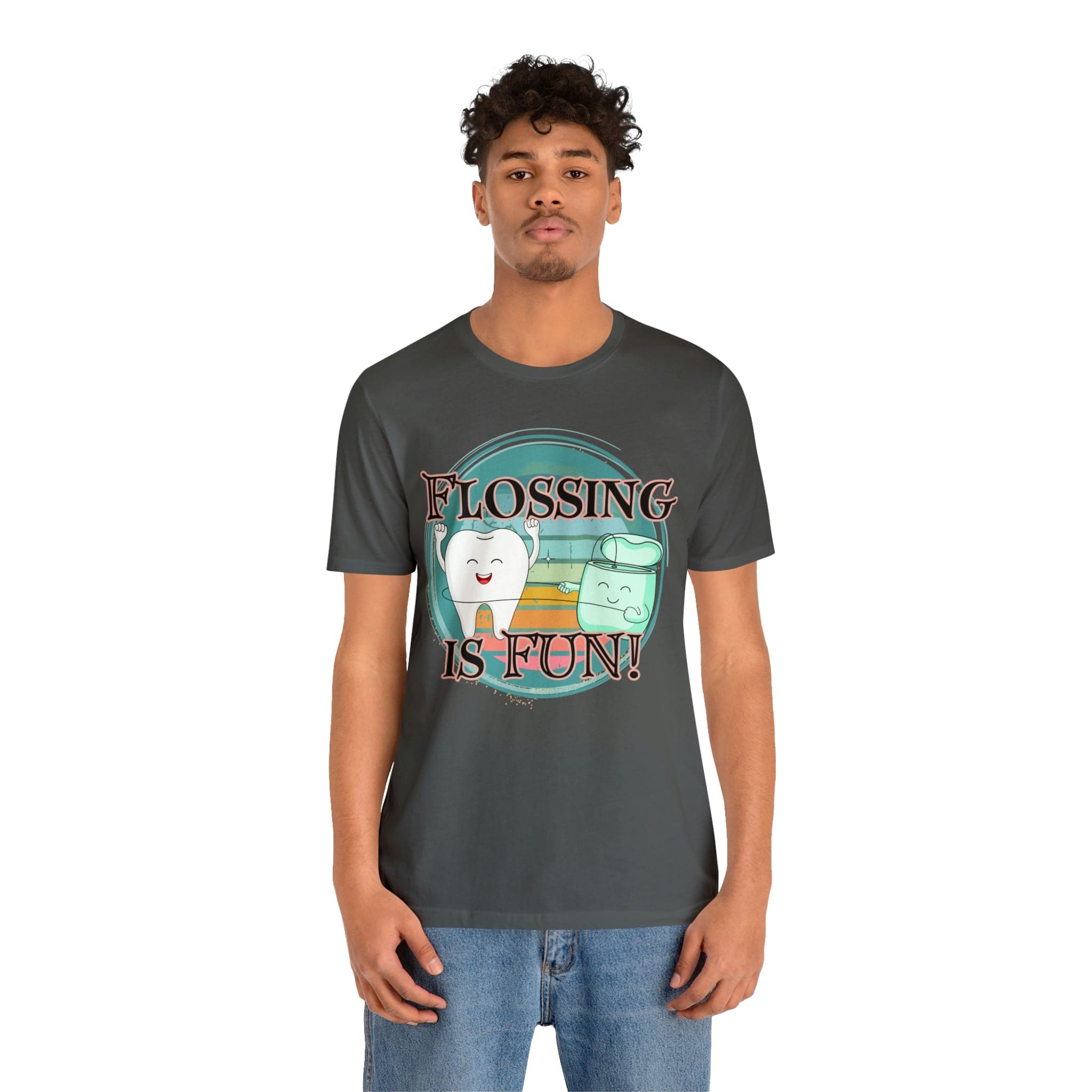 Printify T-Shirt Flossing is fun! Unisex Jersey Short Sleeve Tee