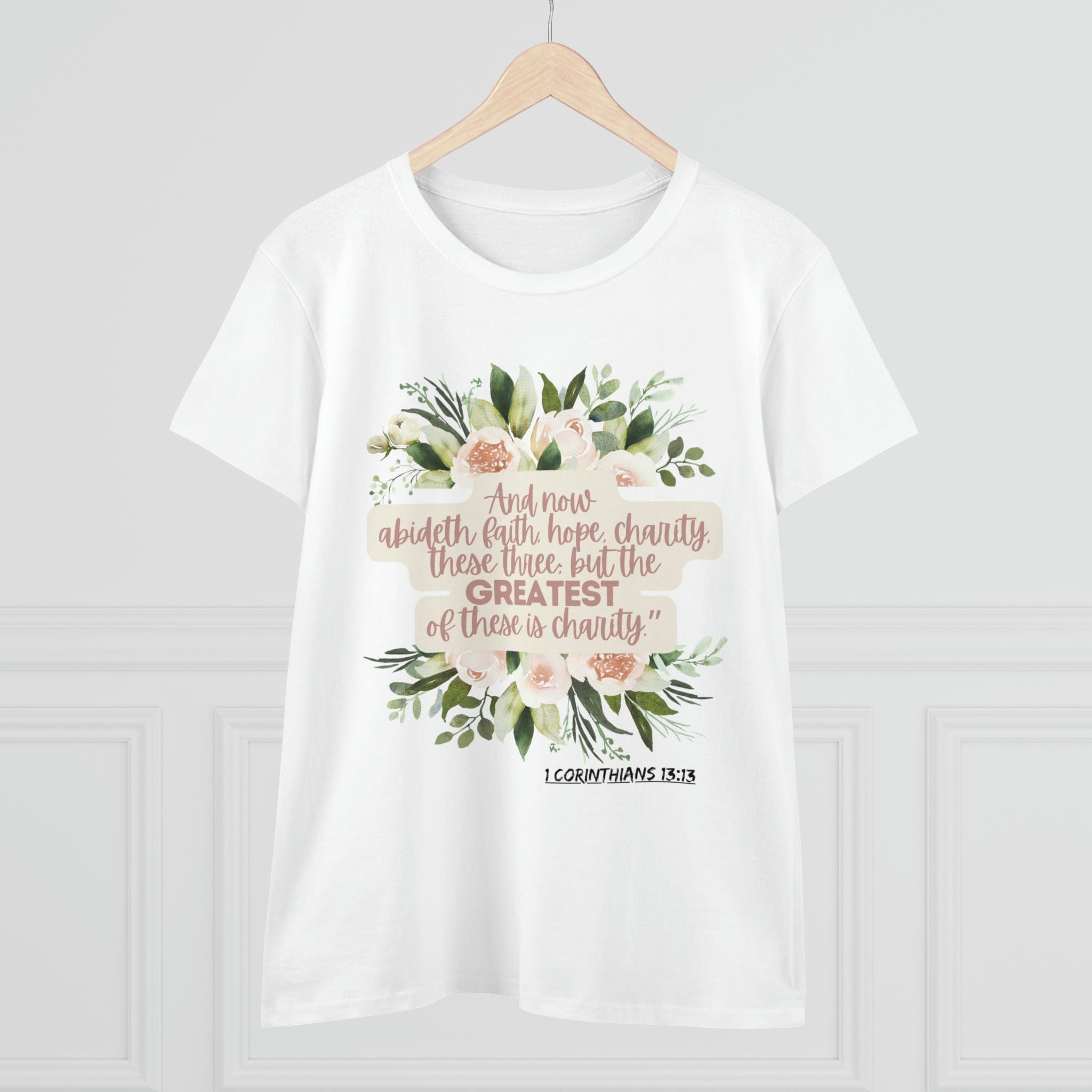 Printify T-Shirt Greatest is Love - Women's Midweight Cotton Tee