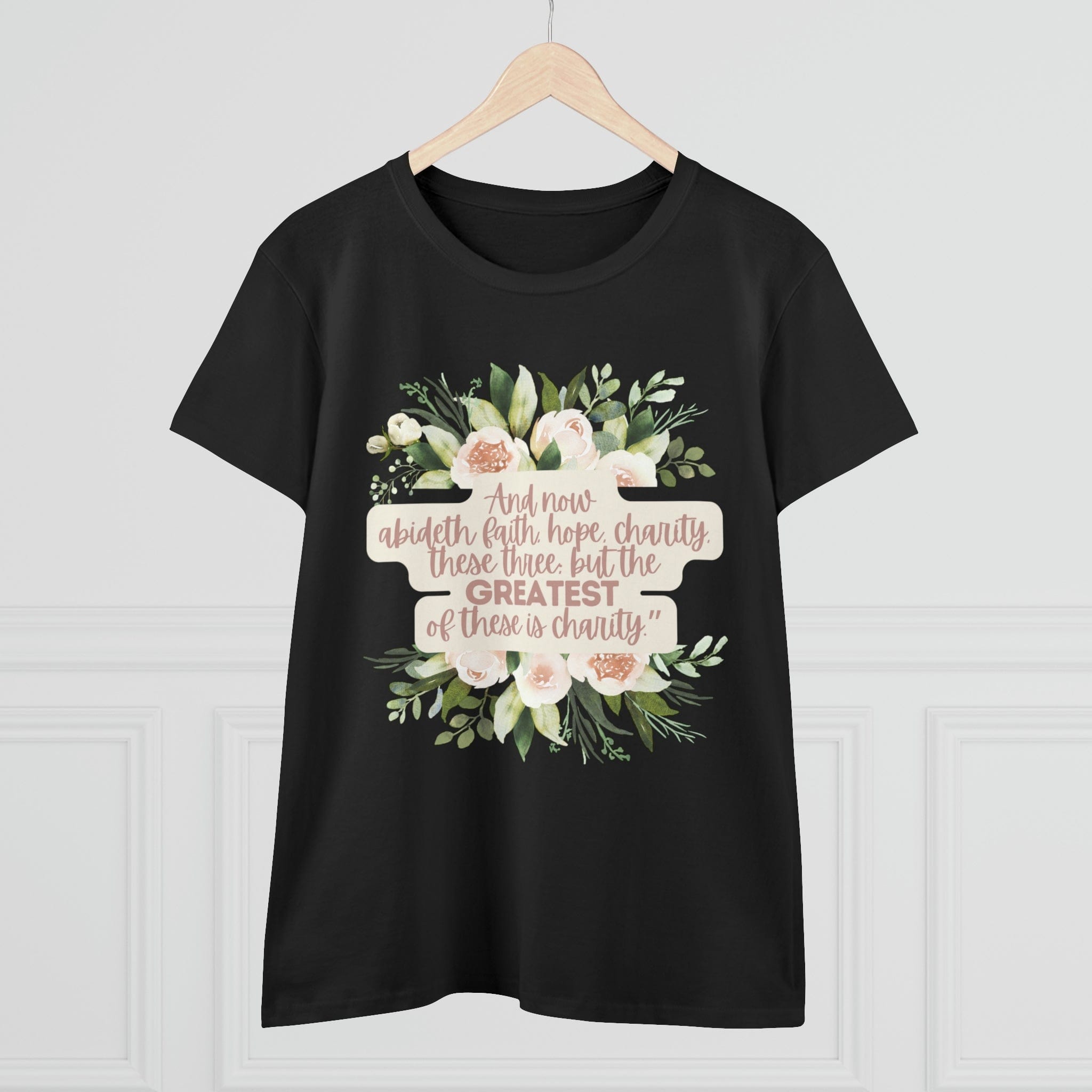 Printify T-Shirt Greatest is Love - Women's Midweight Cotton Tee