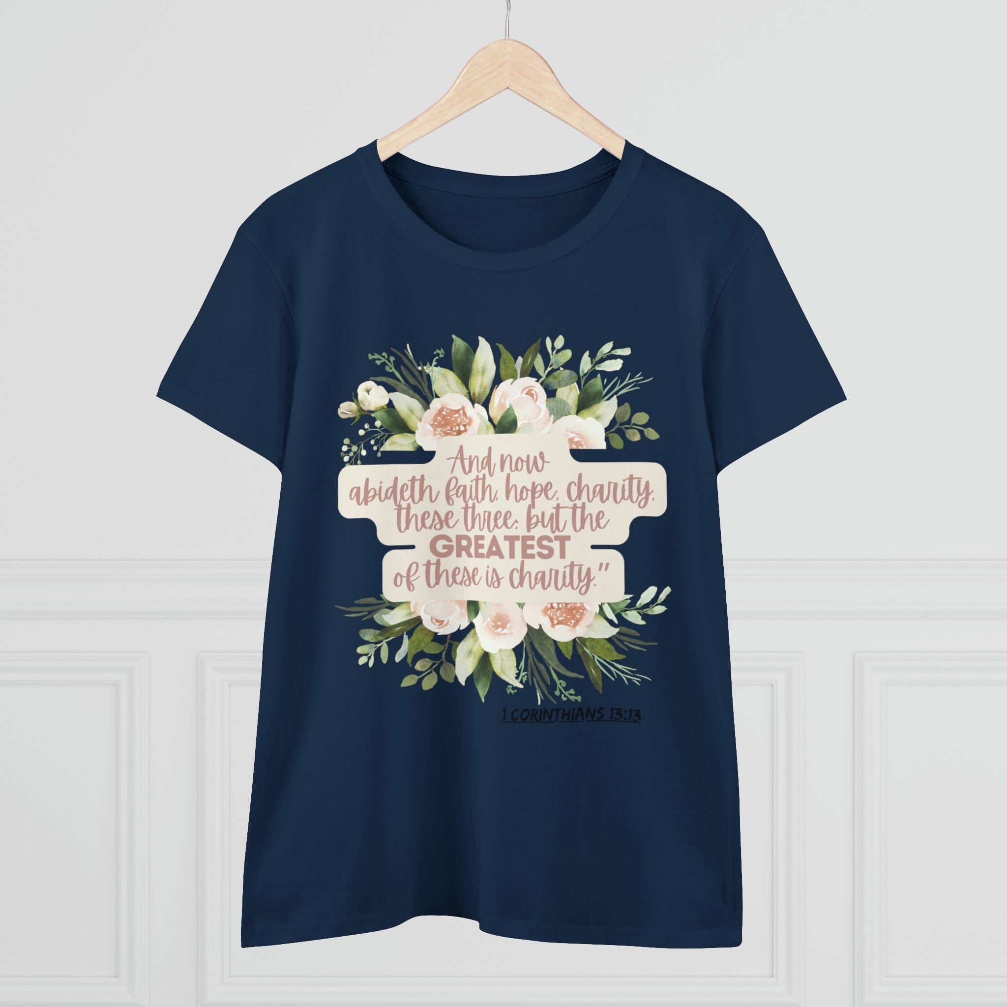 Printify T-Shirt Greatest is Love - Women's Midweight Cotton Tee