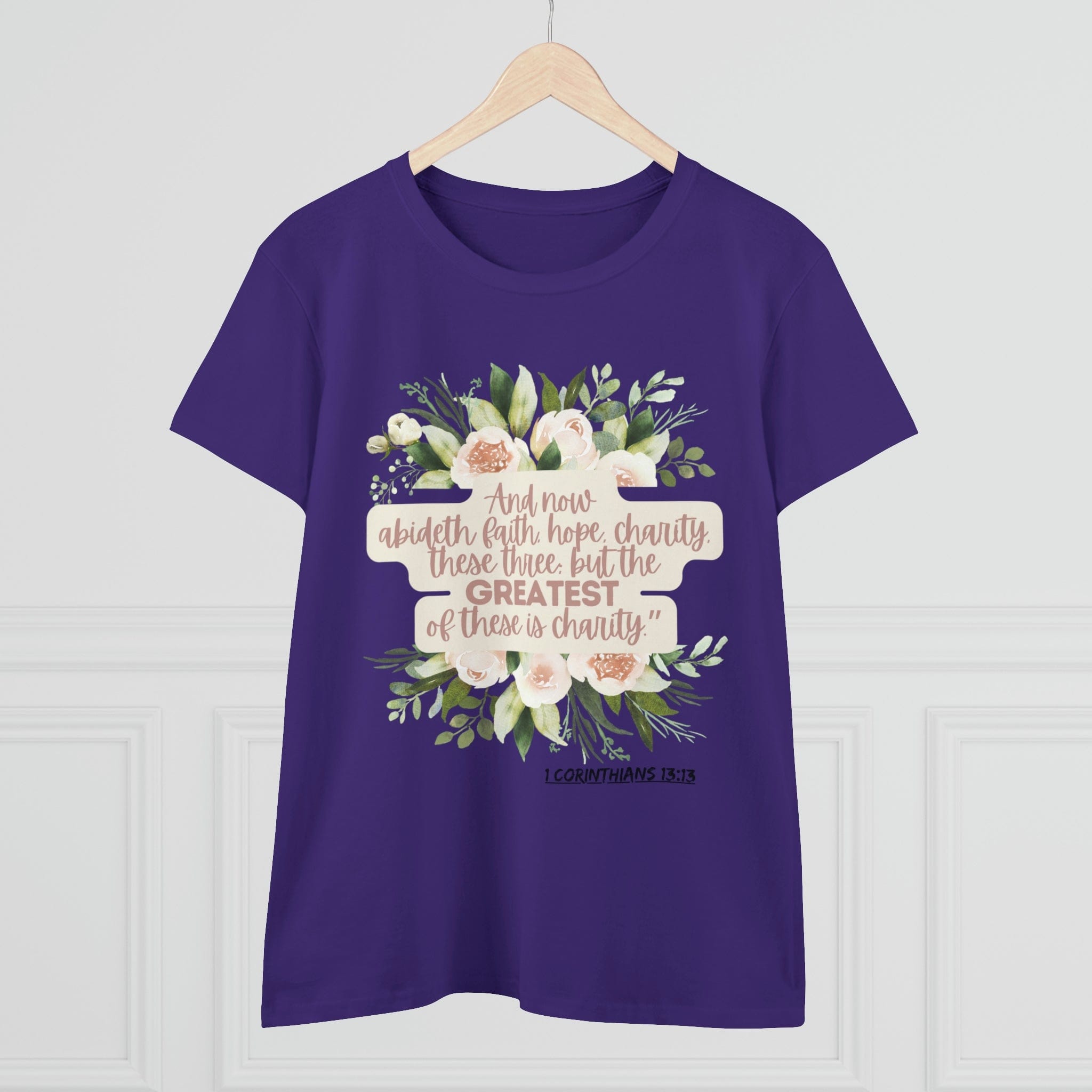 Printify T-Shirt Greatest is Love - Women's Midweight Cotton Tee