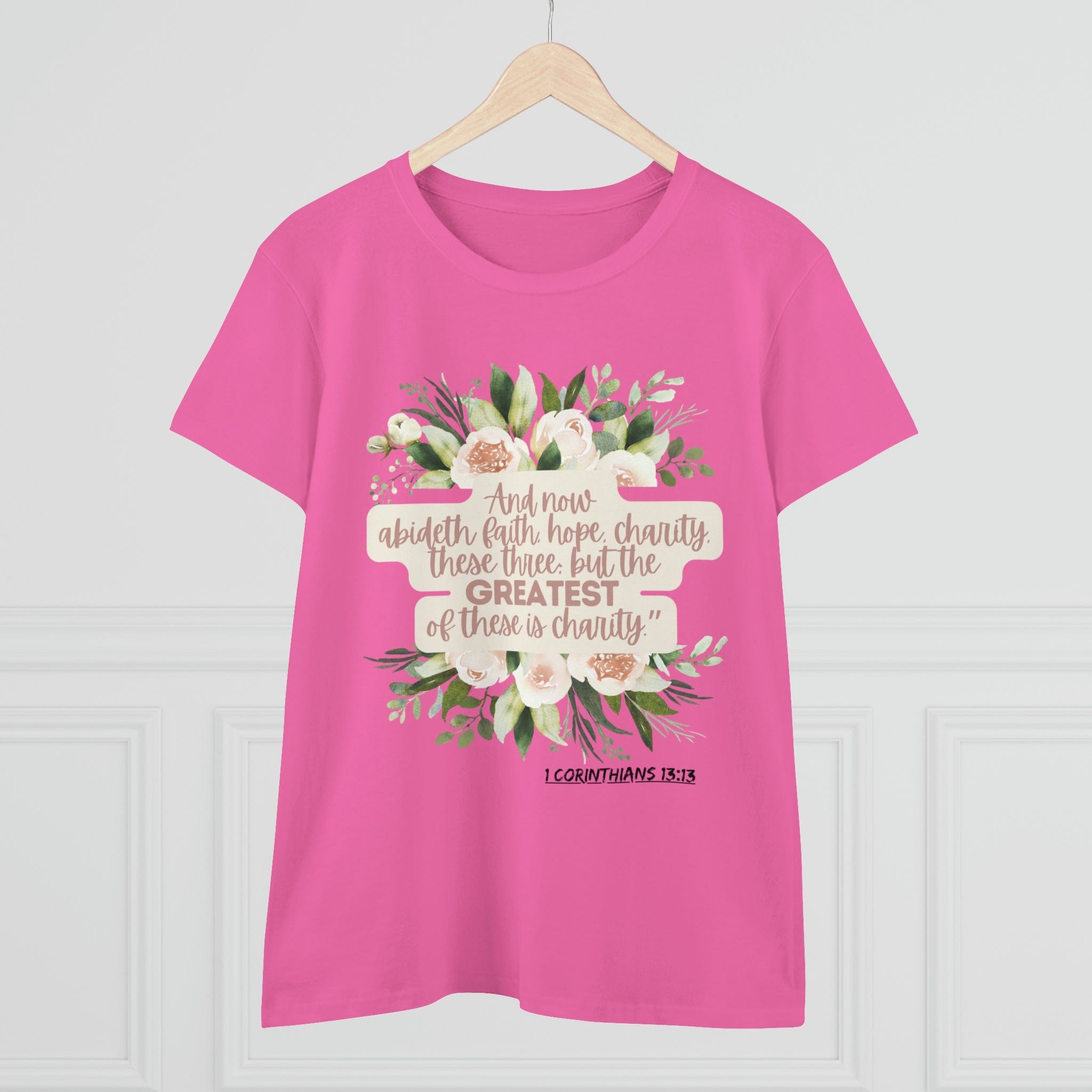 Printify T-Shirt Greatest is Love - Women's Midweight Cotton Tee