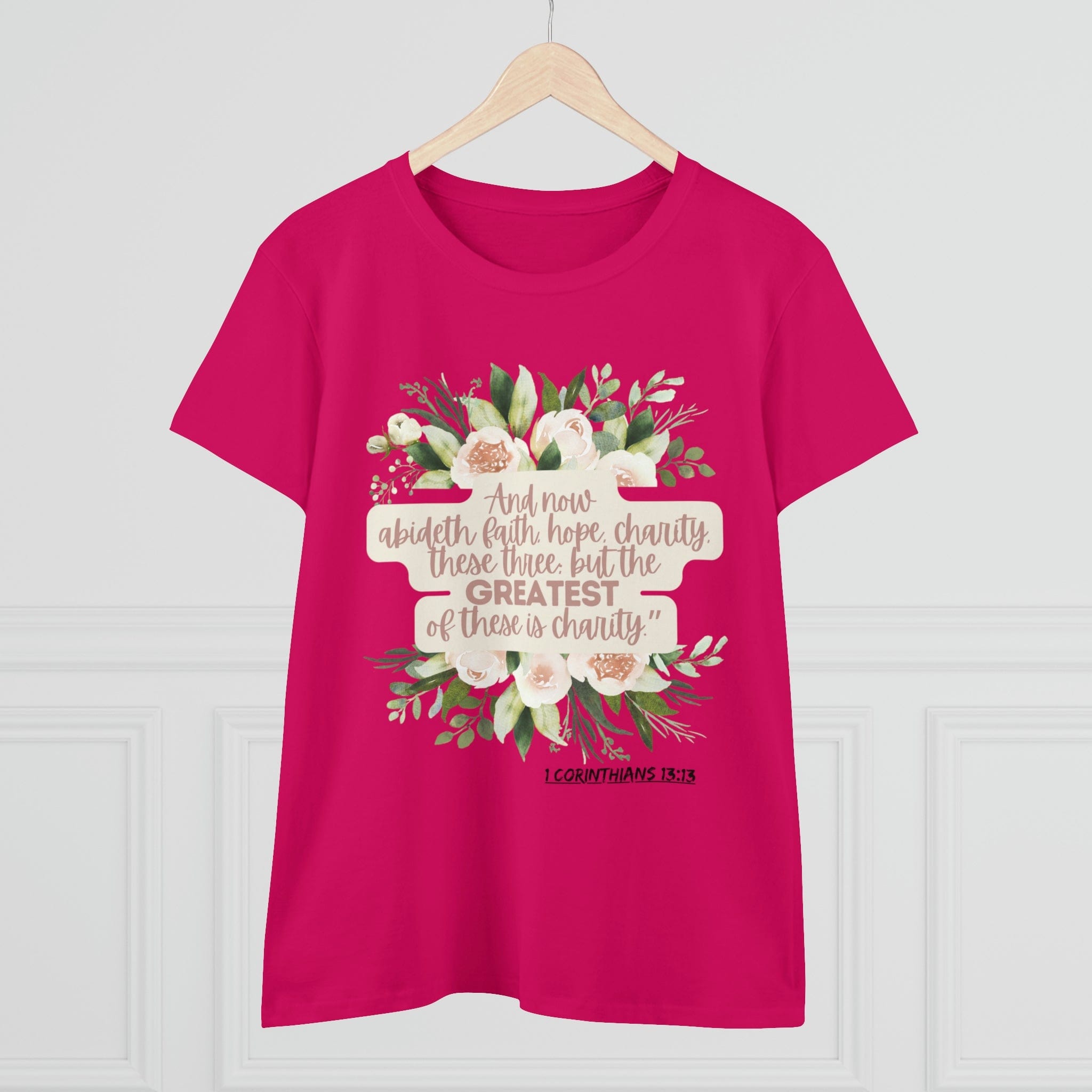 Printify T-Shirt Greatest is Love - Women's Midweight Cotton Tee