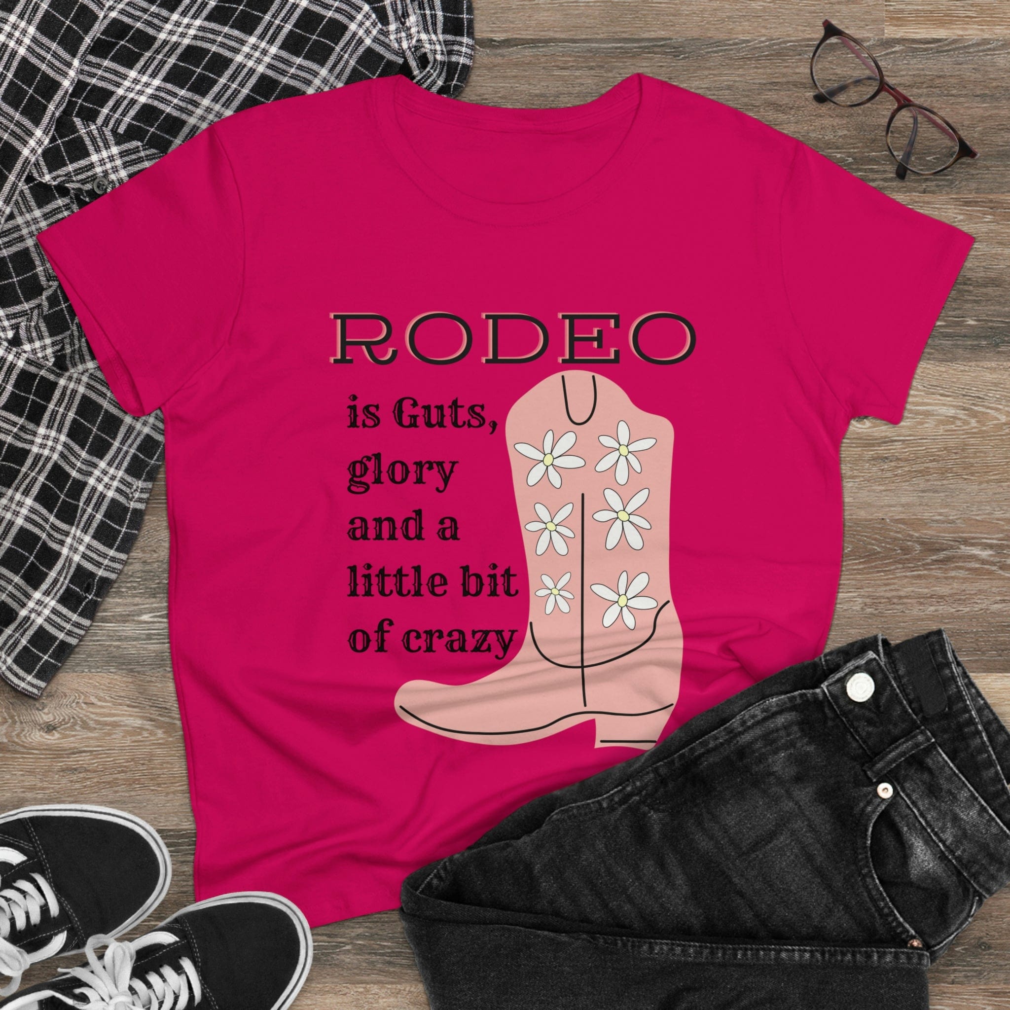 Printify T-Shirt Guts and Glory - Women's Midweight Cotton Tee