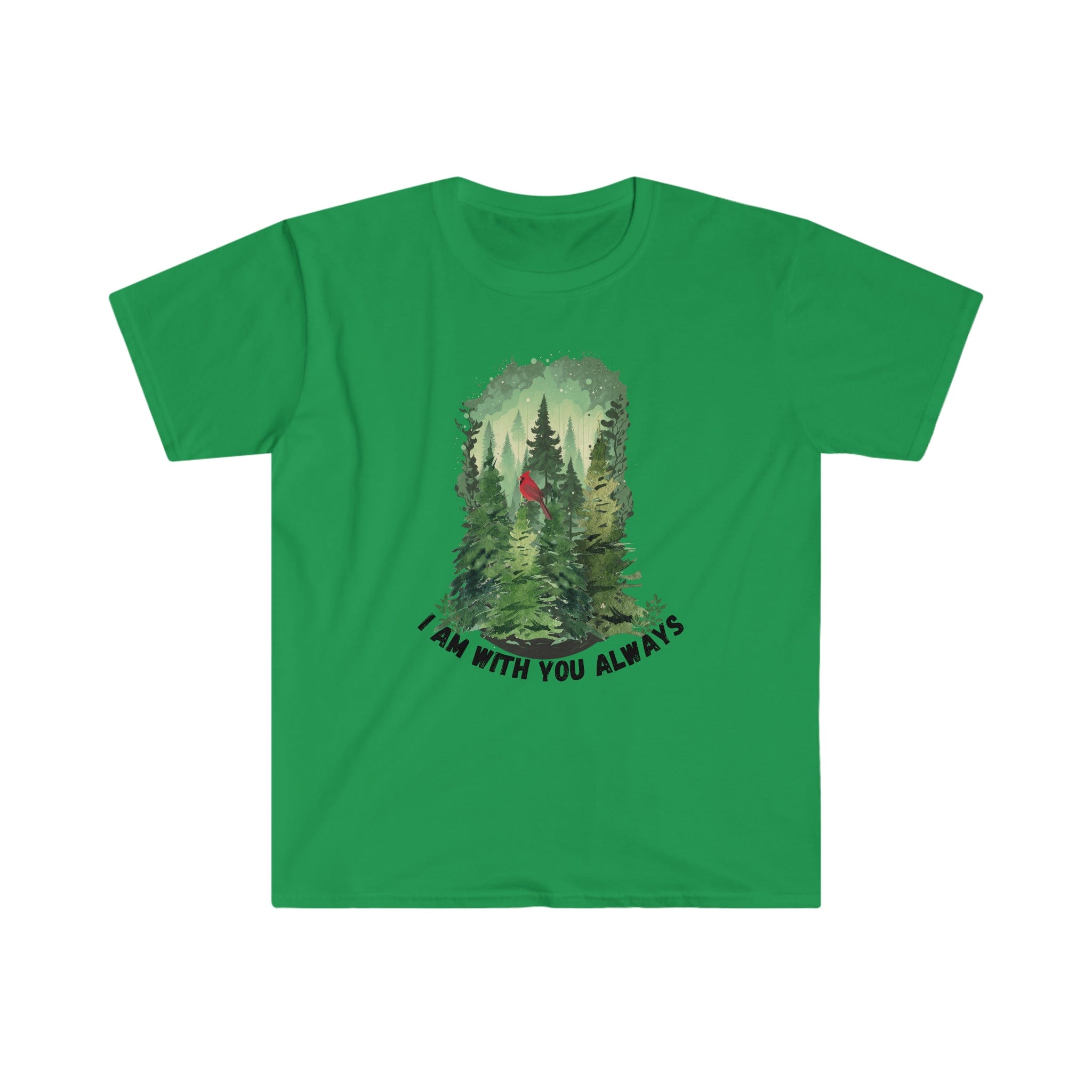 Printify T-Shirt Irish Green / S I am with you Always Trees - Unisex Softstyle T-Shirt