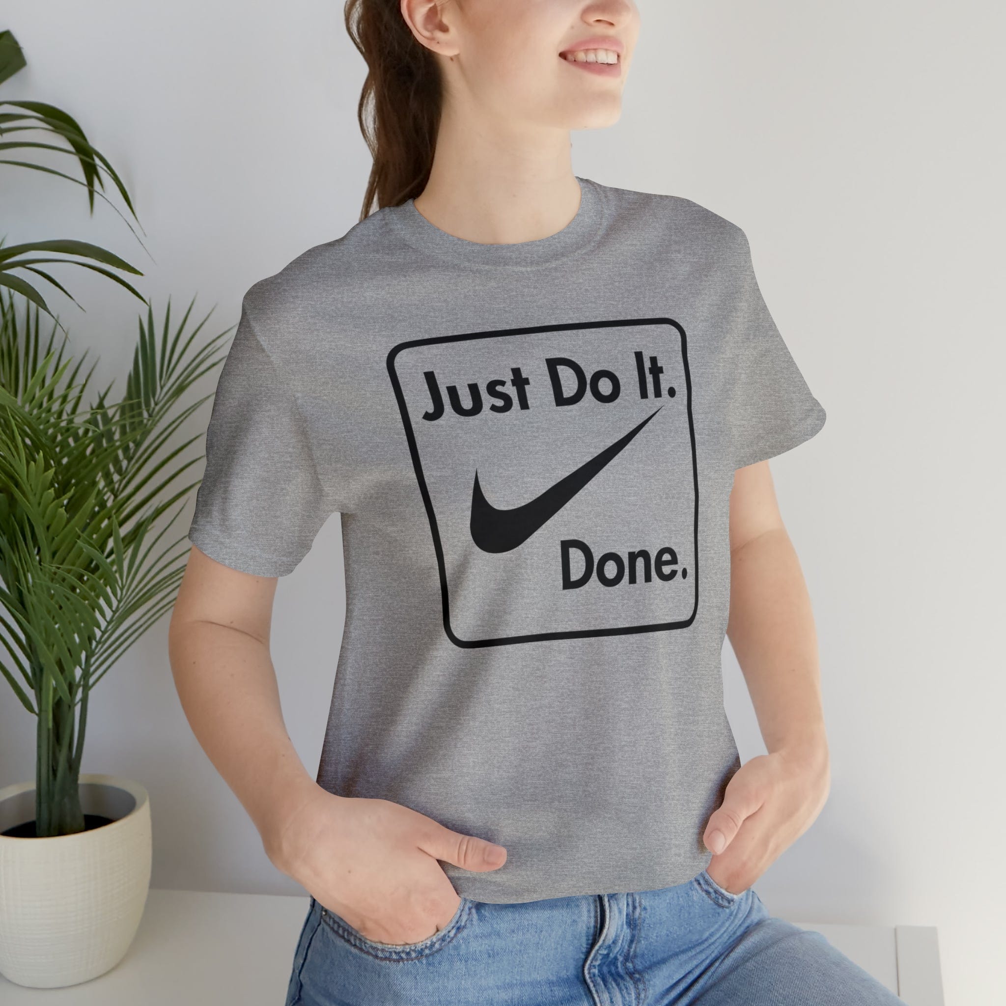 Printify T-Shirt Just Do It - Done - Jersey Short Sleeve Tee