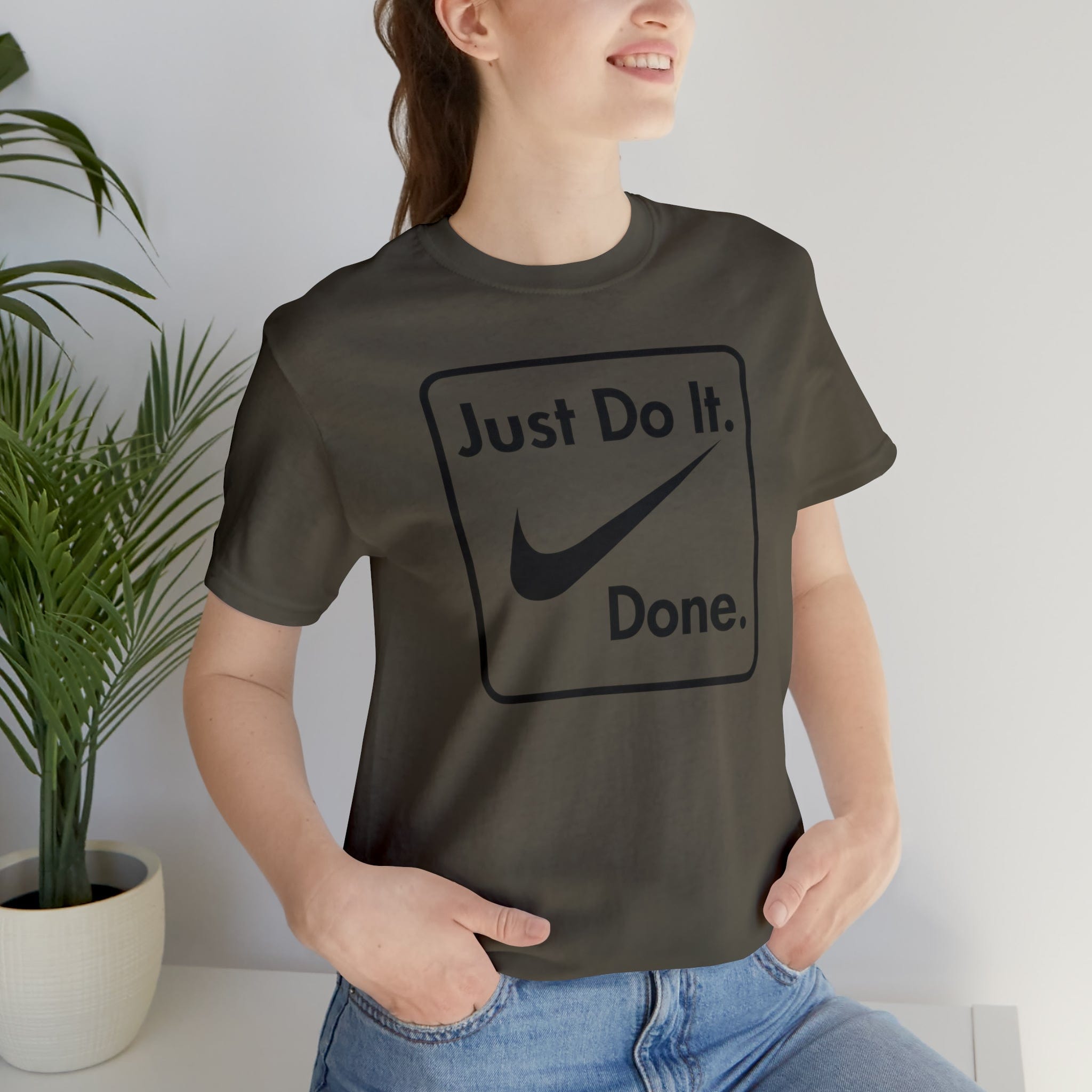 Printify T-Shirt Just Do It - Done - Jersey Short Sleeve Tee