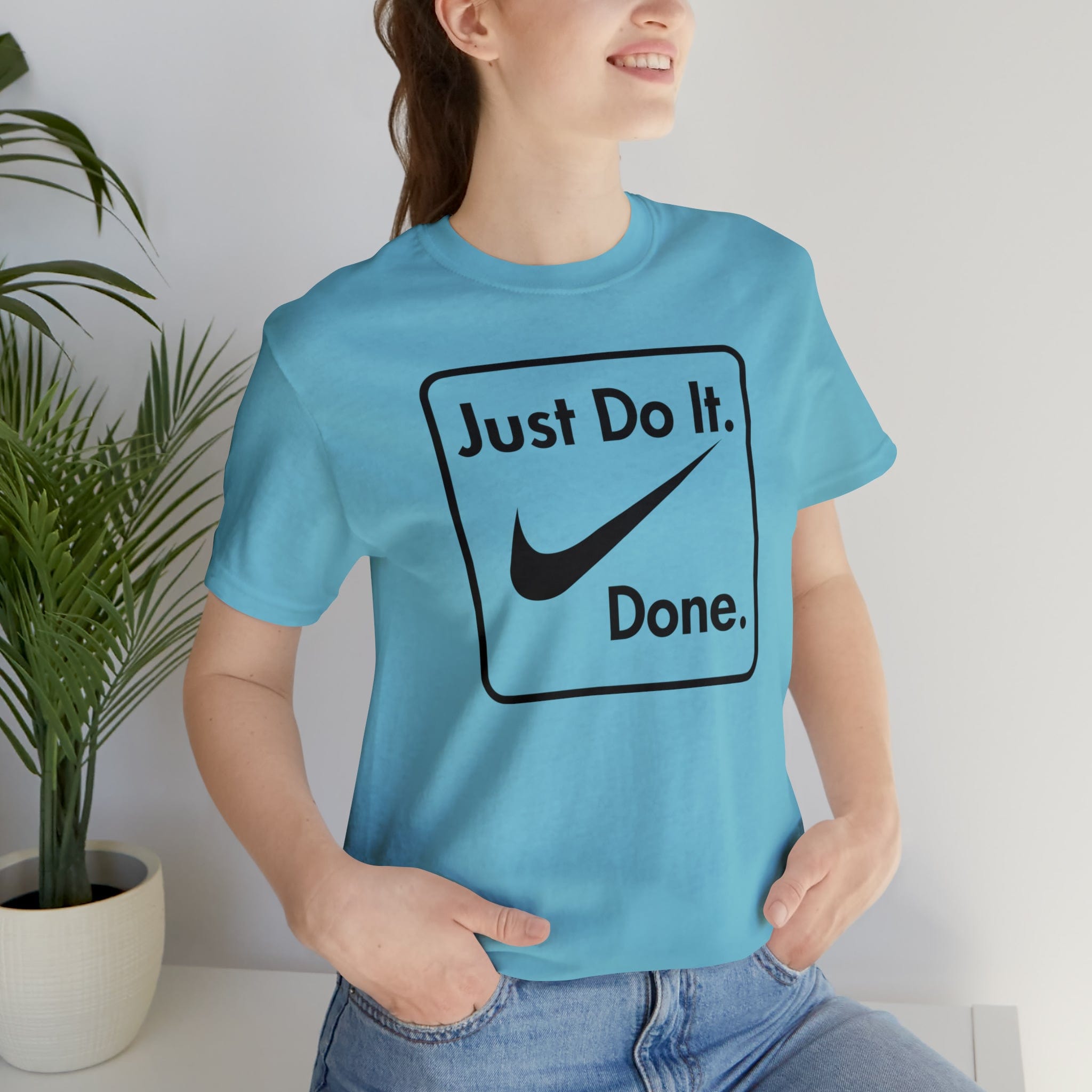 Printify T-Shirt Just Do It - Done - Jersey Short Sleeve Tee