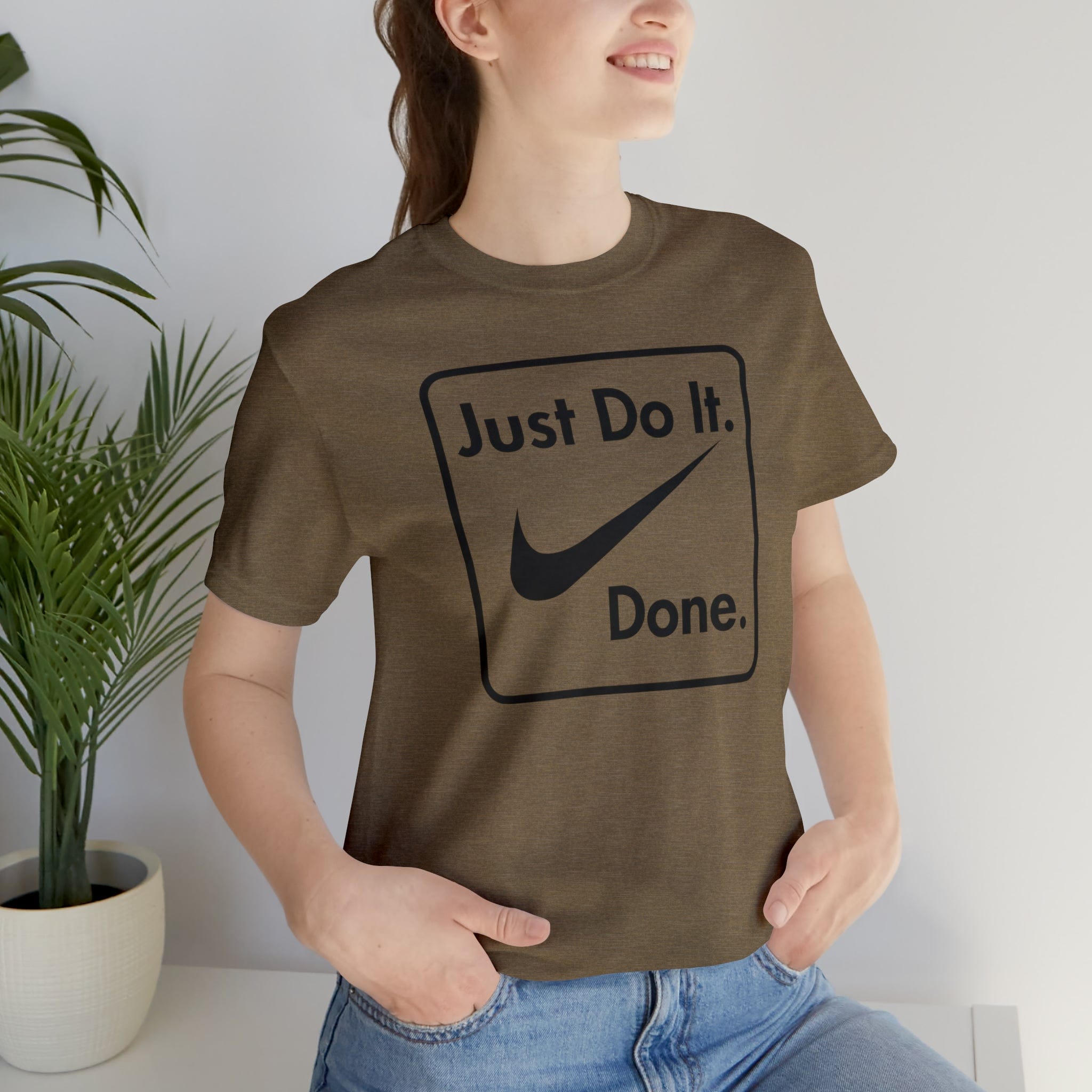Printify T-Shirt Just Do It - Done - Jersey Short Sleeve Tee