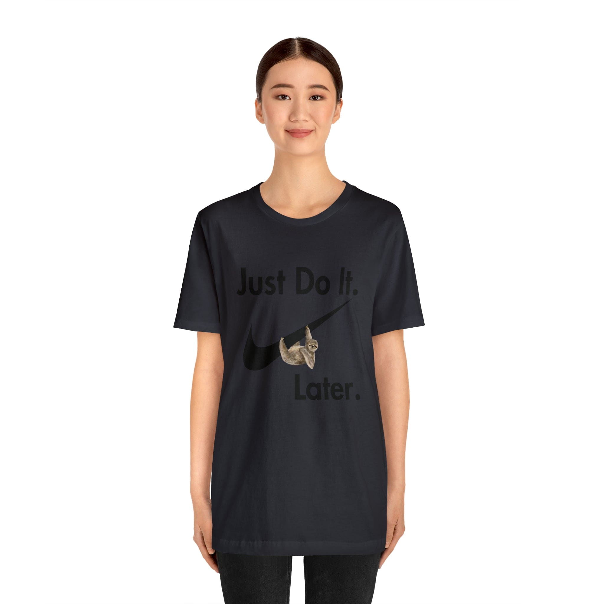 Printify T-Shirt Just Do It later Sloth - Jersey Short Sleeve Tee