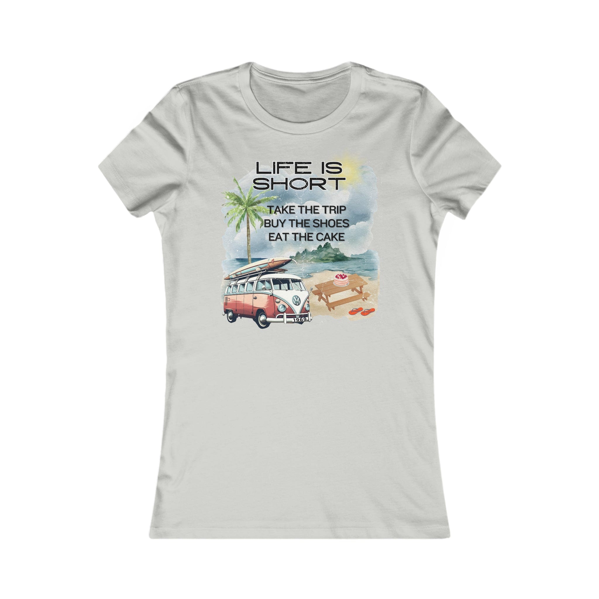Printify T-Shirt S / Silver Life Is Short - Women's Favorite Tee