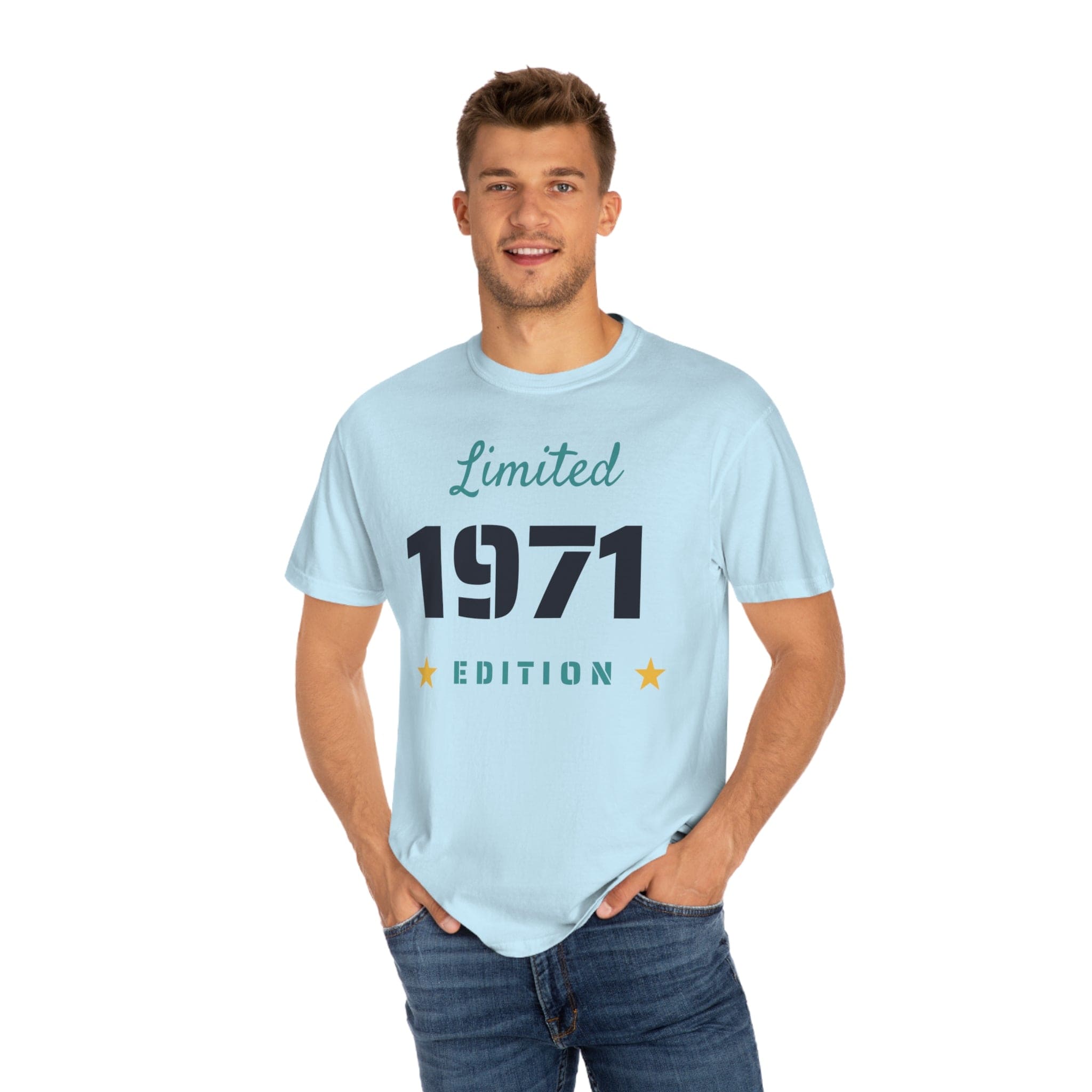 Printify T-Shirt Chambray / S Limited Edition Shirt - Customized Year - Unisex Garment-Dyed T-shirt