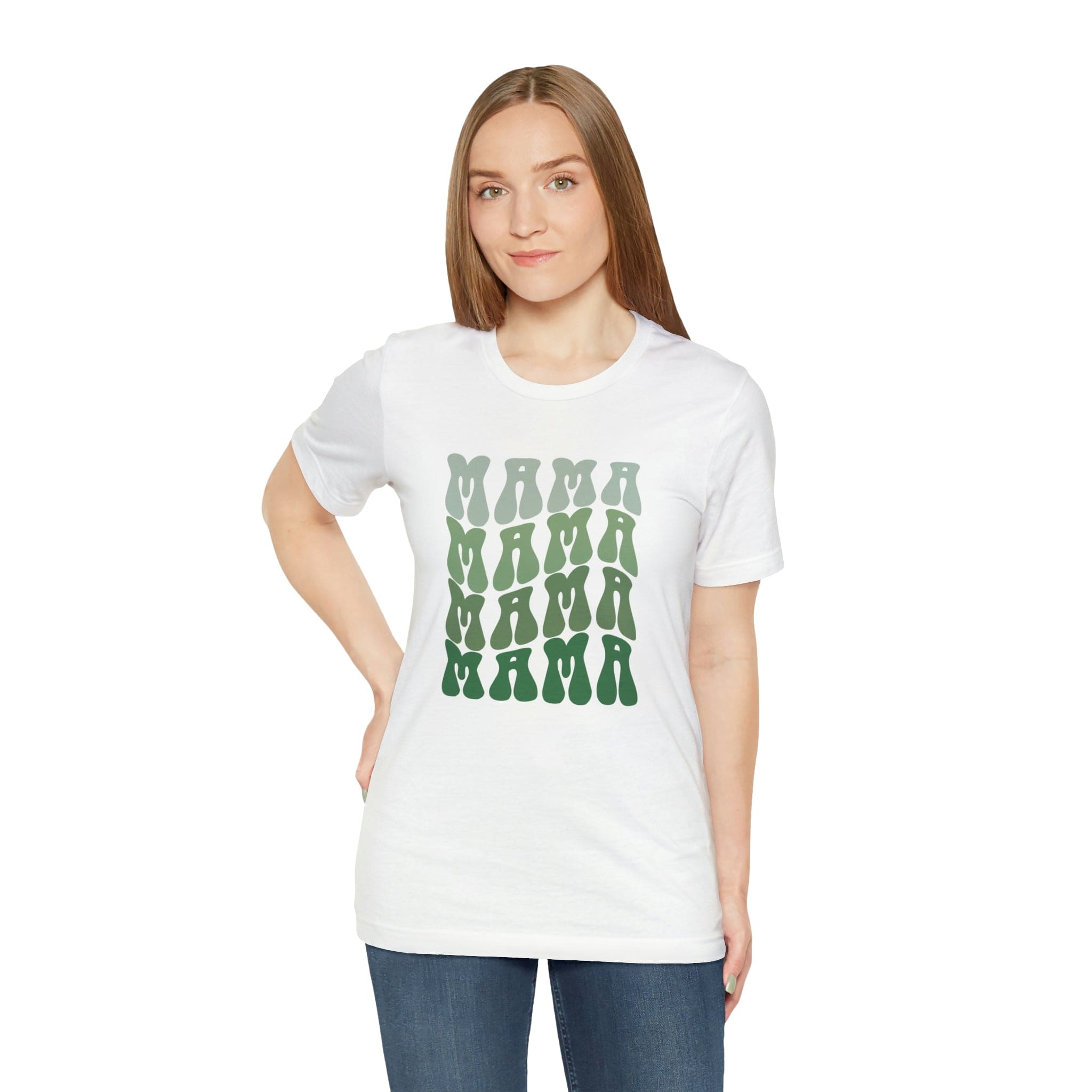 Printify T-Shirt White / S Mama - Unisex Jersey Short Sleeve Tee