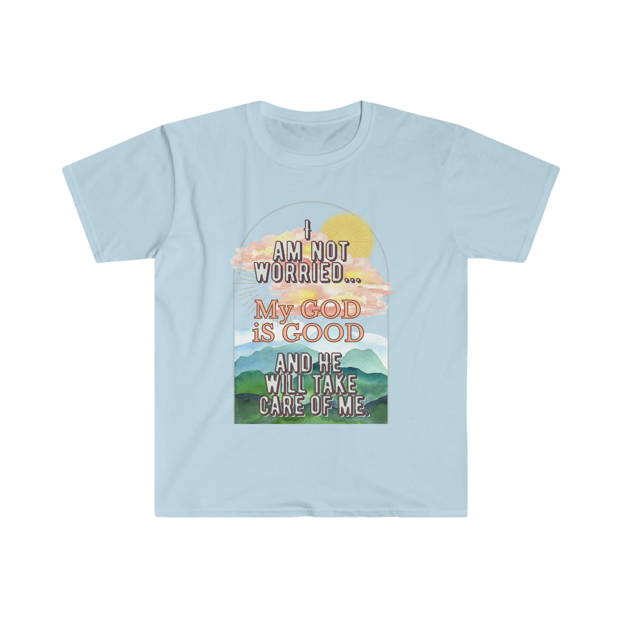 Printify T-Shirt Light Blue / S My God is Good - Unisex Softstyle T-Shirt