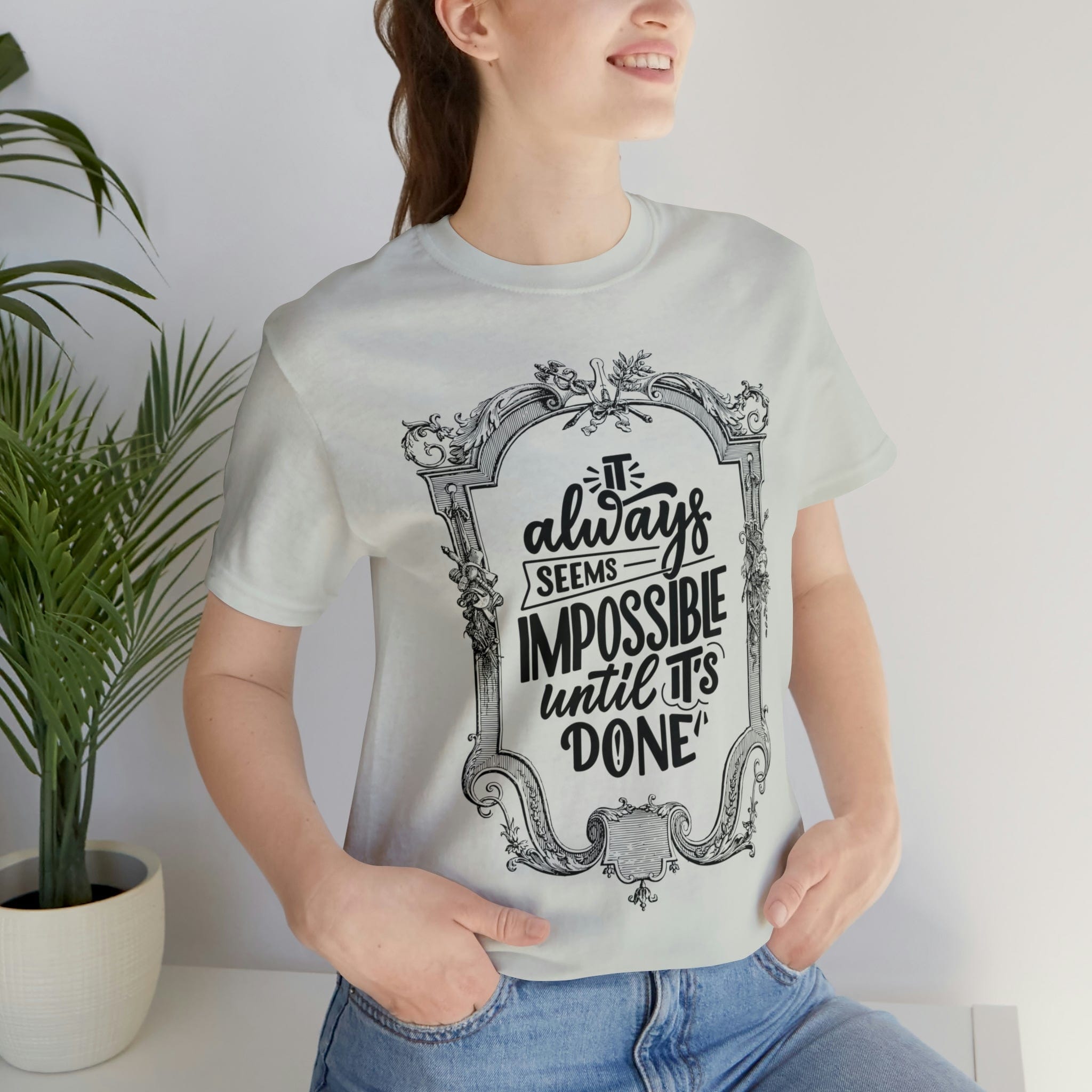 Printify T-Shirt Not Impossible - Unisex Jersey Short Sleeve Tee