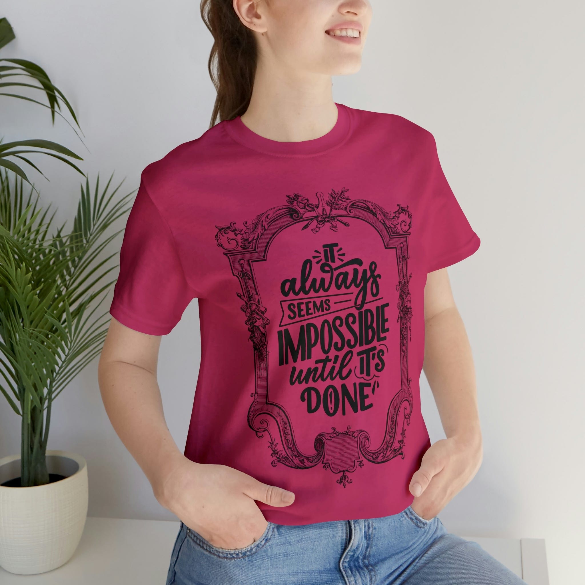 Printify T-Shirt Not Impossible - Unisex Jersey Short Sleeve Tee
