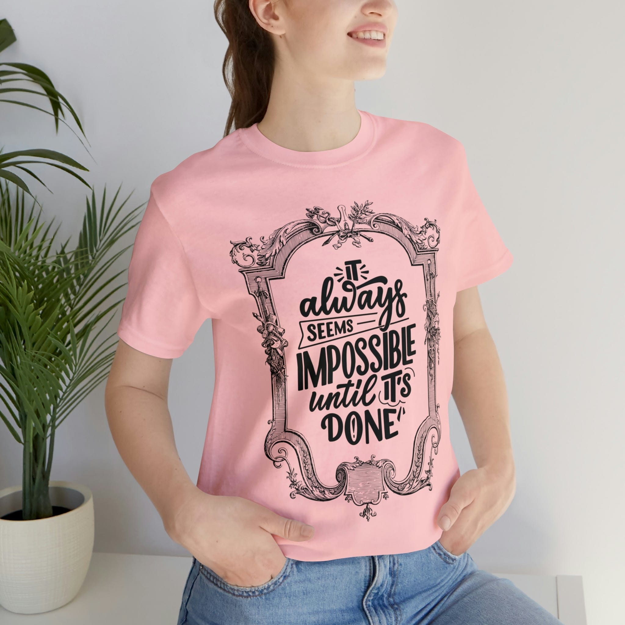 Printify T-Shirt Not Impossible - Unisex Jersey Short Sleeve Tee