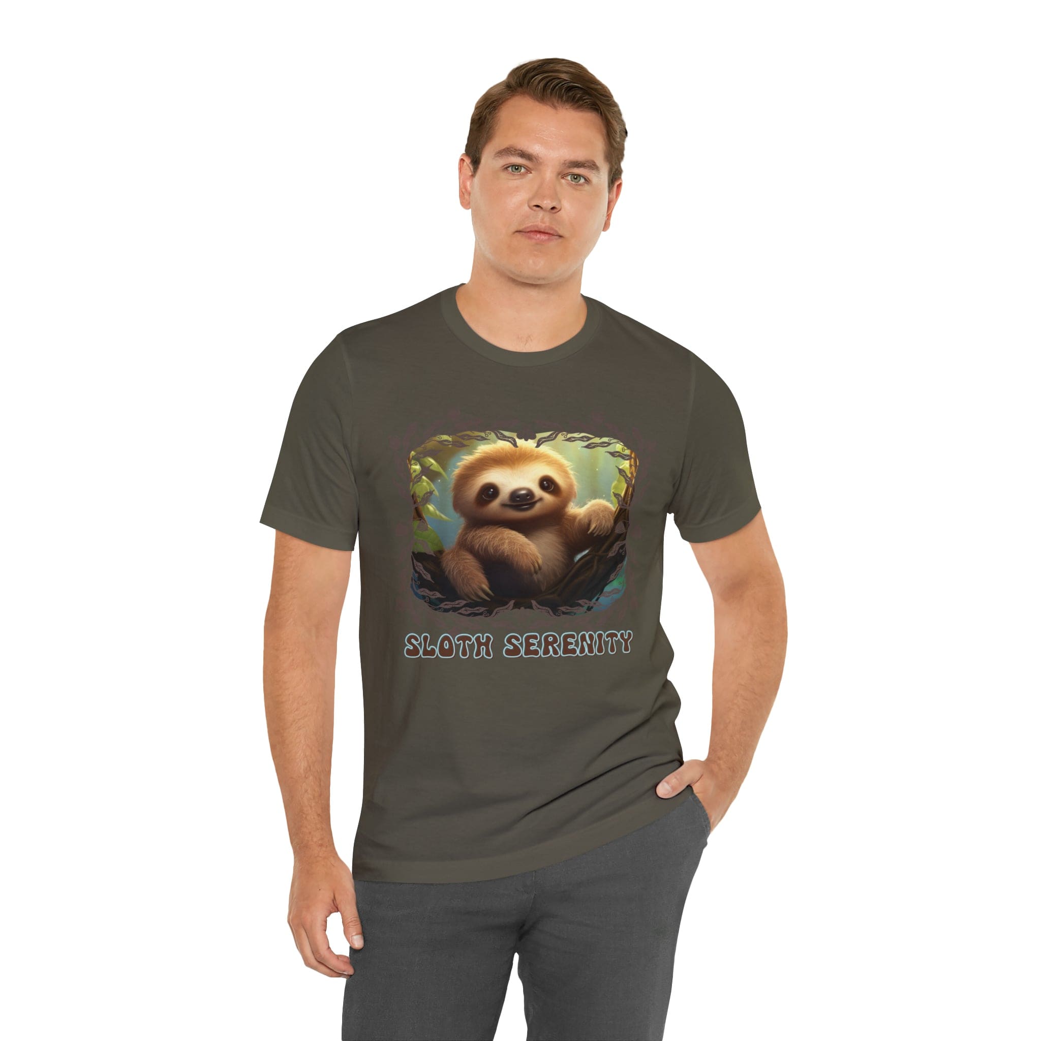 Printify T-Shirt Sloth Serenity - Jersey Short Sleeve Tee