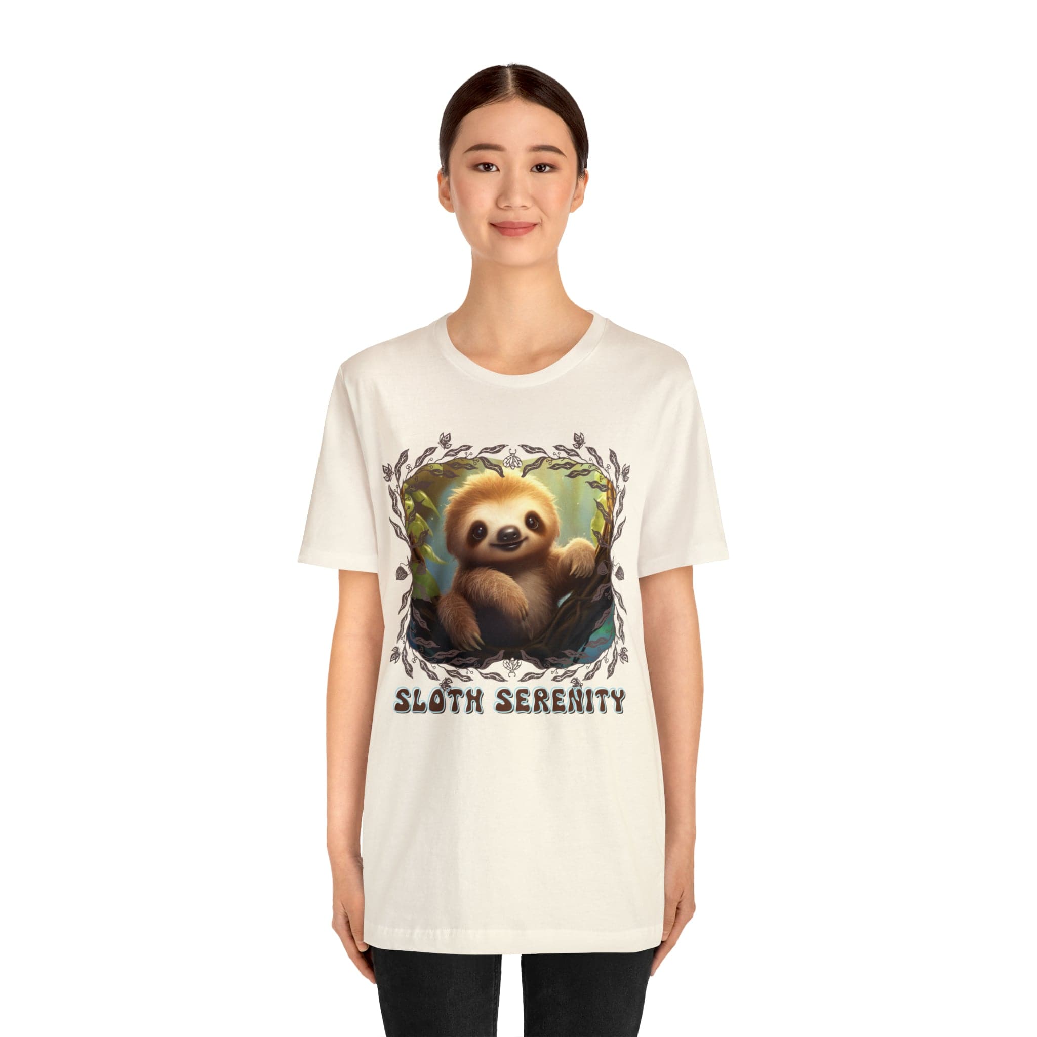 Printify T-Shirt Sloth Serenity - Jersey Short Sleeve Tee