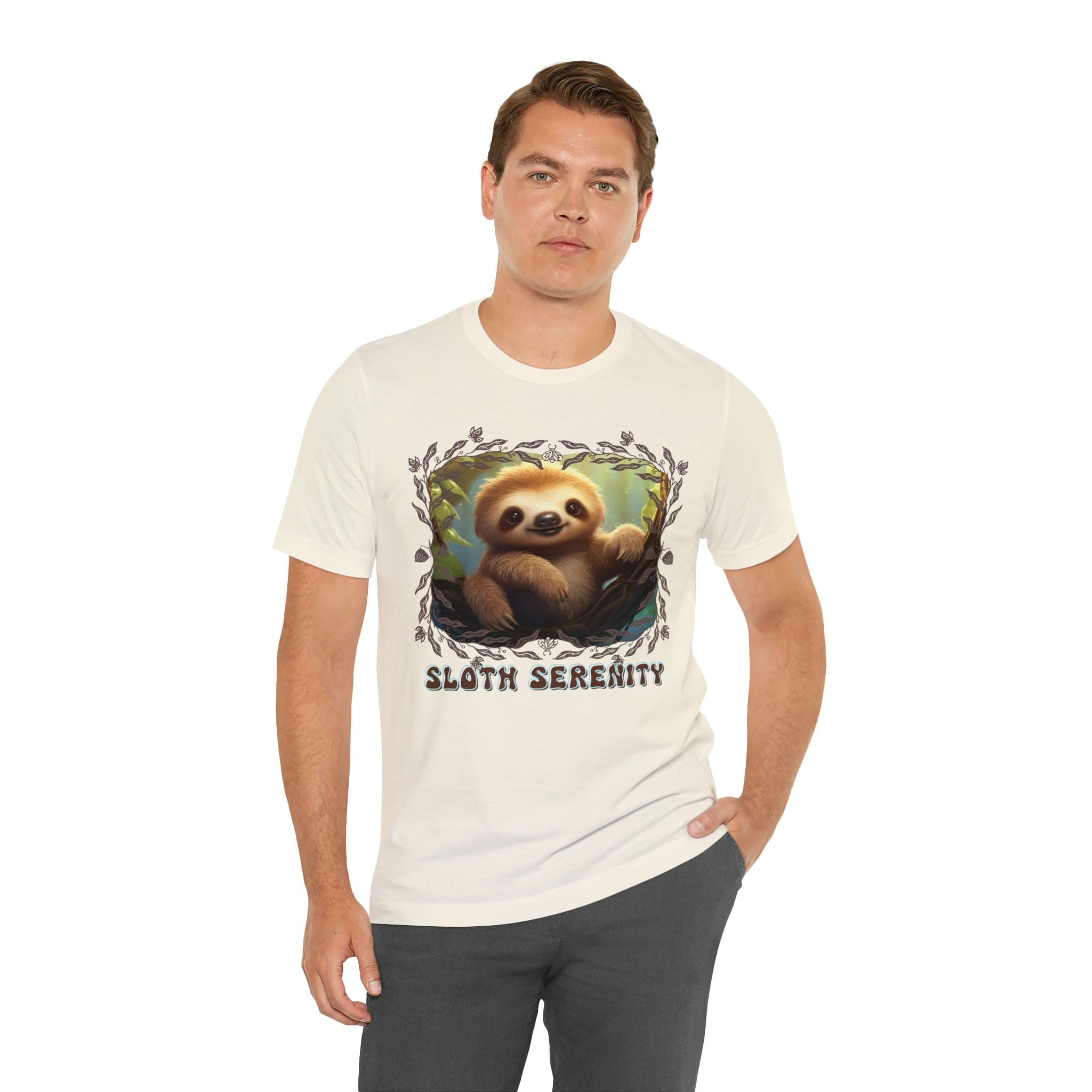 Printify T-Shirt Sloth Serenity - Jersey Short Sleeve Tee