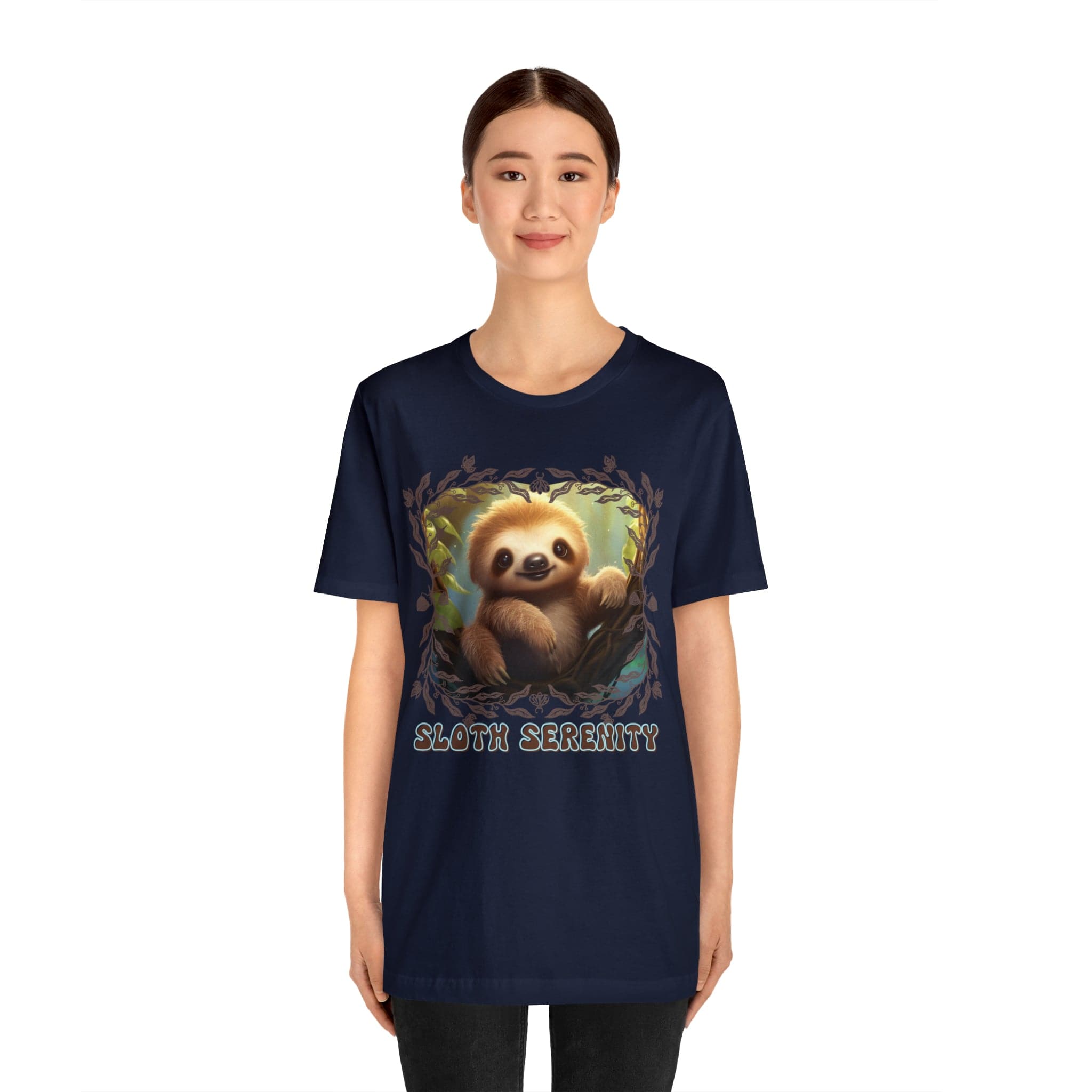 Printify T-Shirt Sloth Serenity - Jersey Short Sleeve Tee