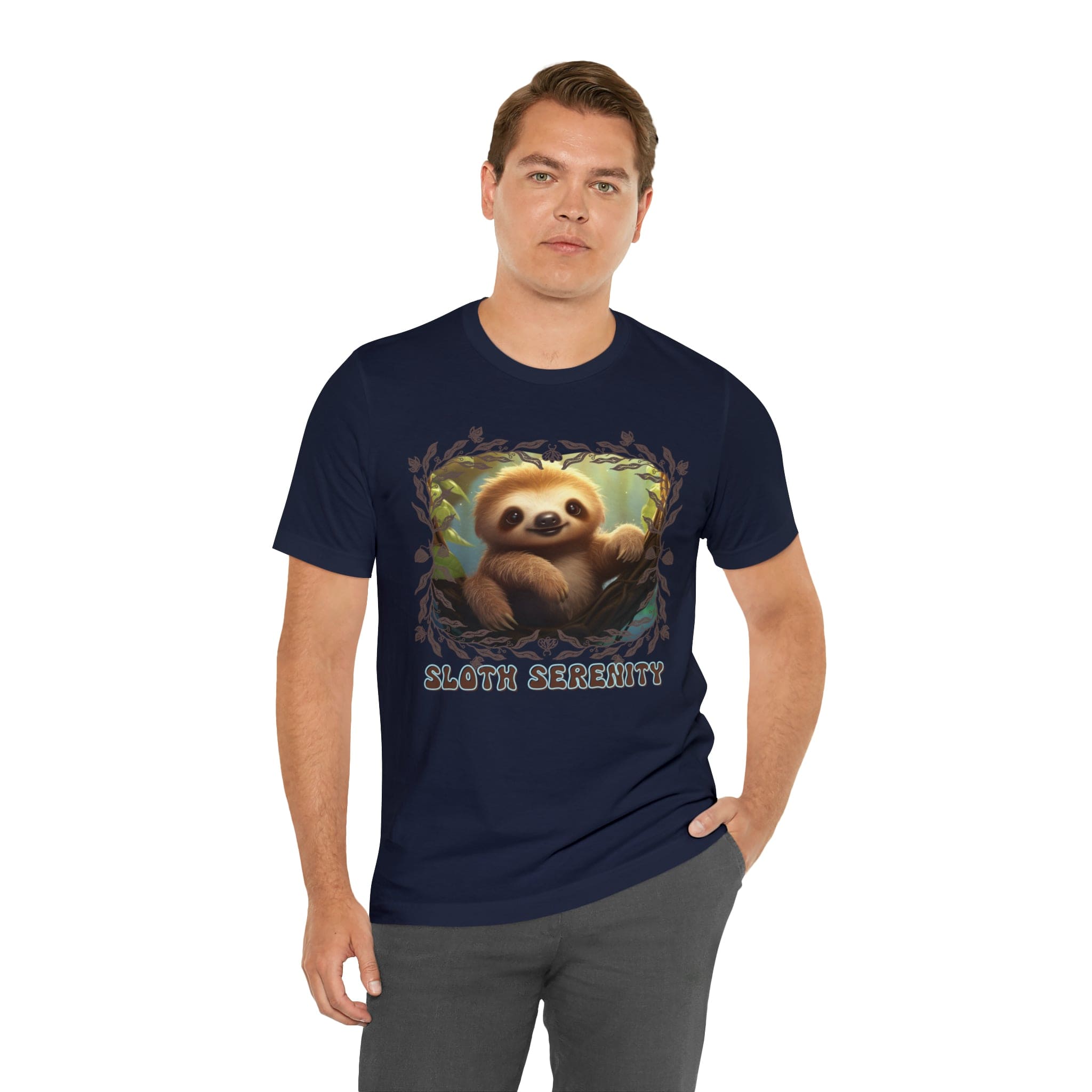 Printify T-Shirt Sloth Serenity - Jersey Short Sleeve Tee
