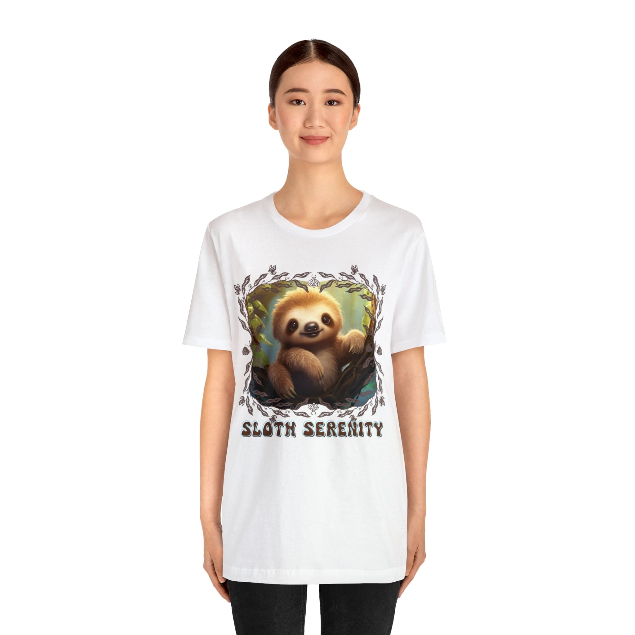 Printify T-Shirt Sloth Serenity - Jersey Short Sleeve Tee