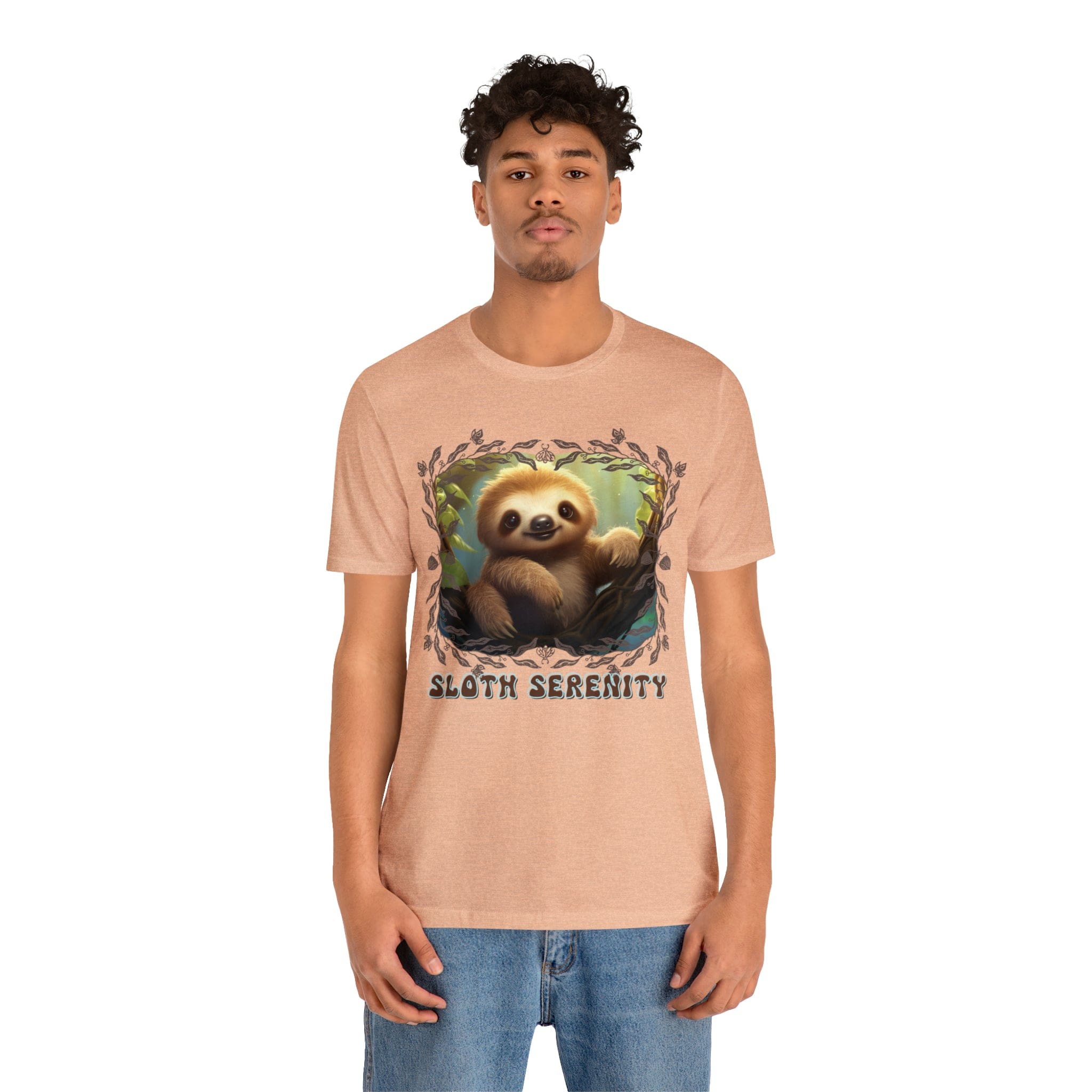 Printify T-Shirt Sloth Serenity - Jersey Short Sleeve Tee