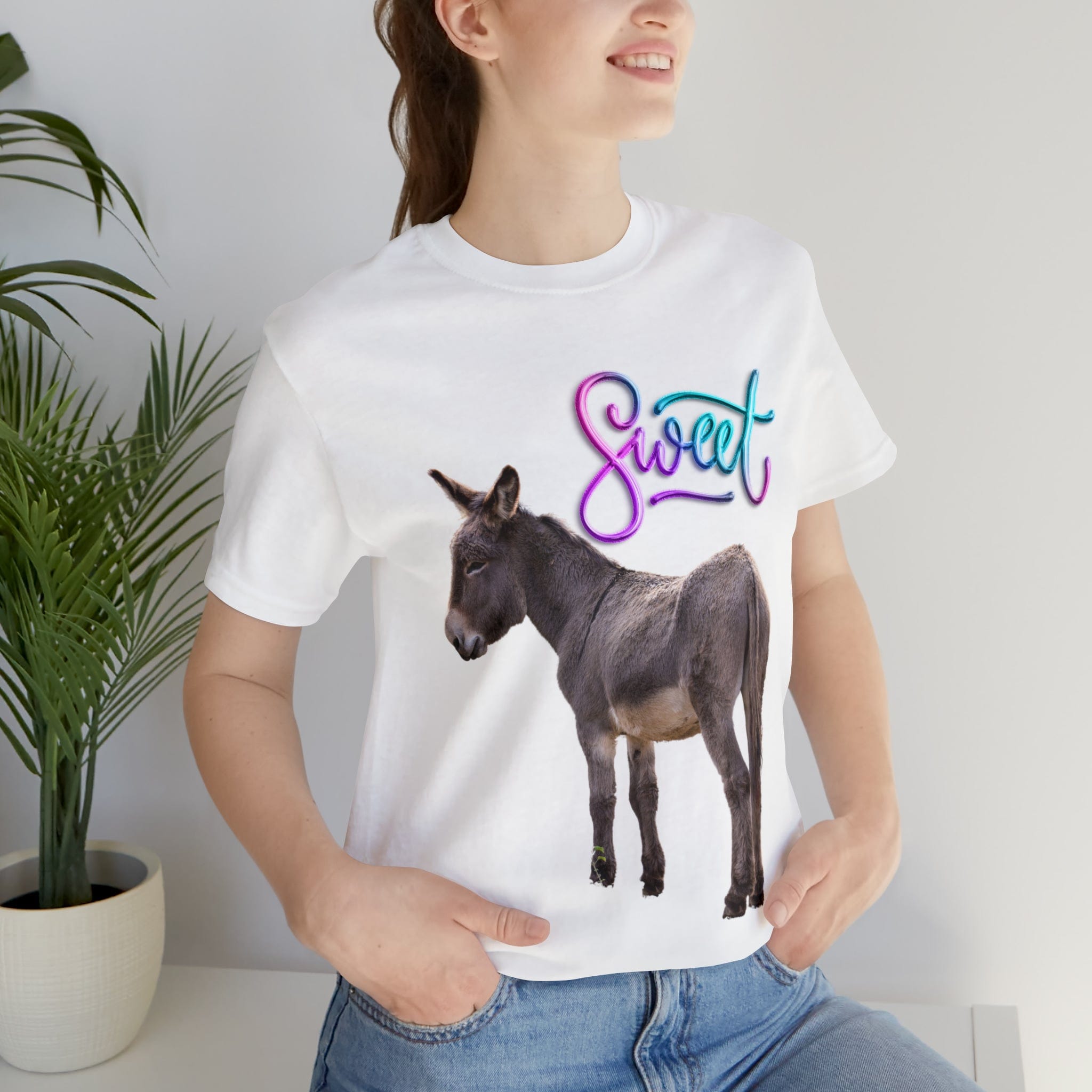 Printify T-Shirt Sweet Ass (Donkey) - Unisex Jersey Short Sleeve Tee