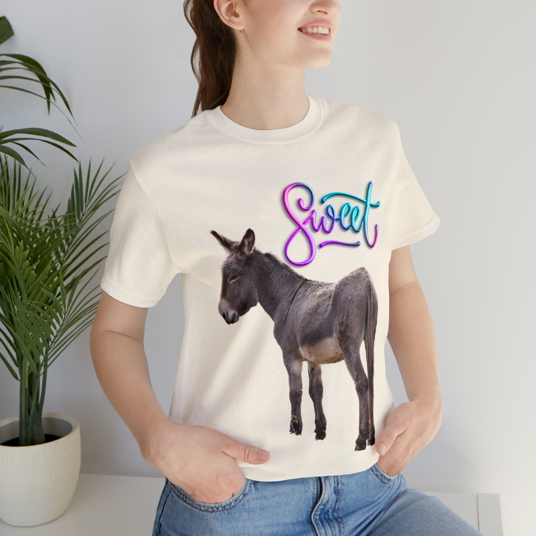 Printify T-Shirt Sweet Ass (Donkey) - Unisex Jersey Short Sleeve Tee