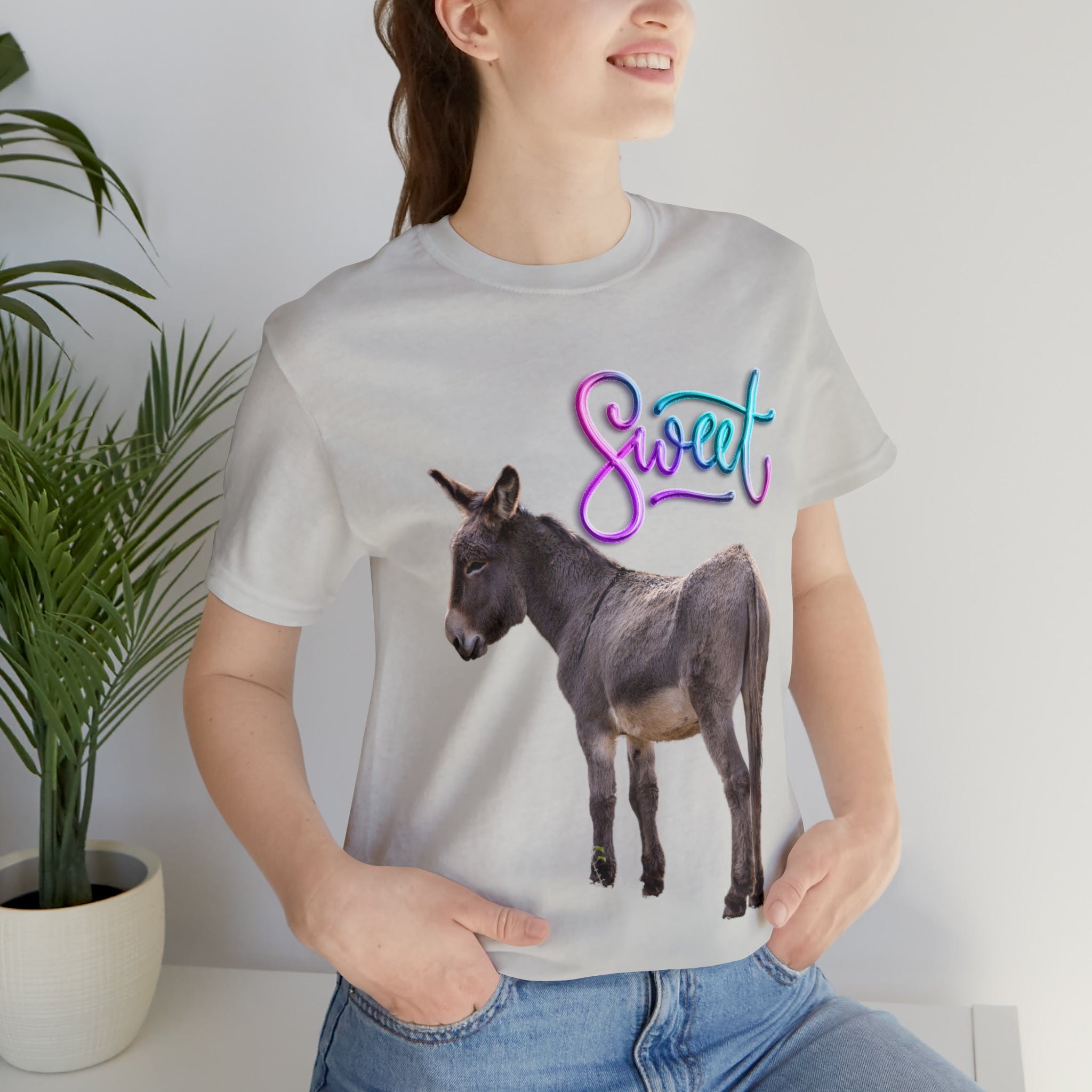 Printify T-Shirt Sweet Ass (Donkey) - Unisex Jersey Short Sleeve Tee