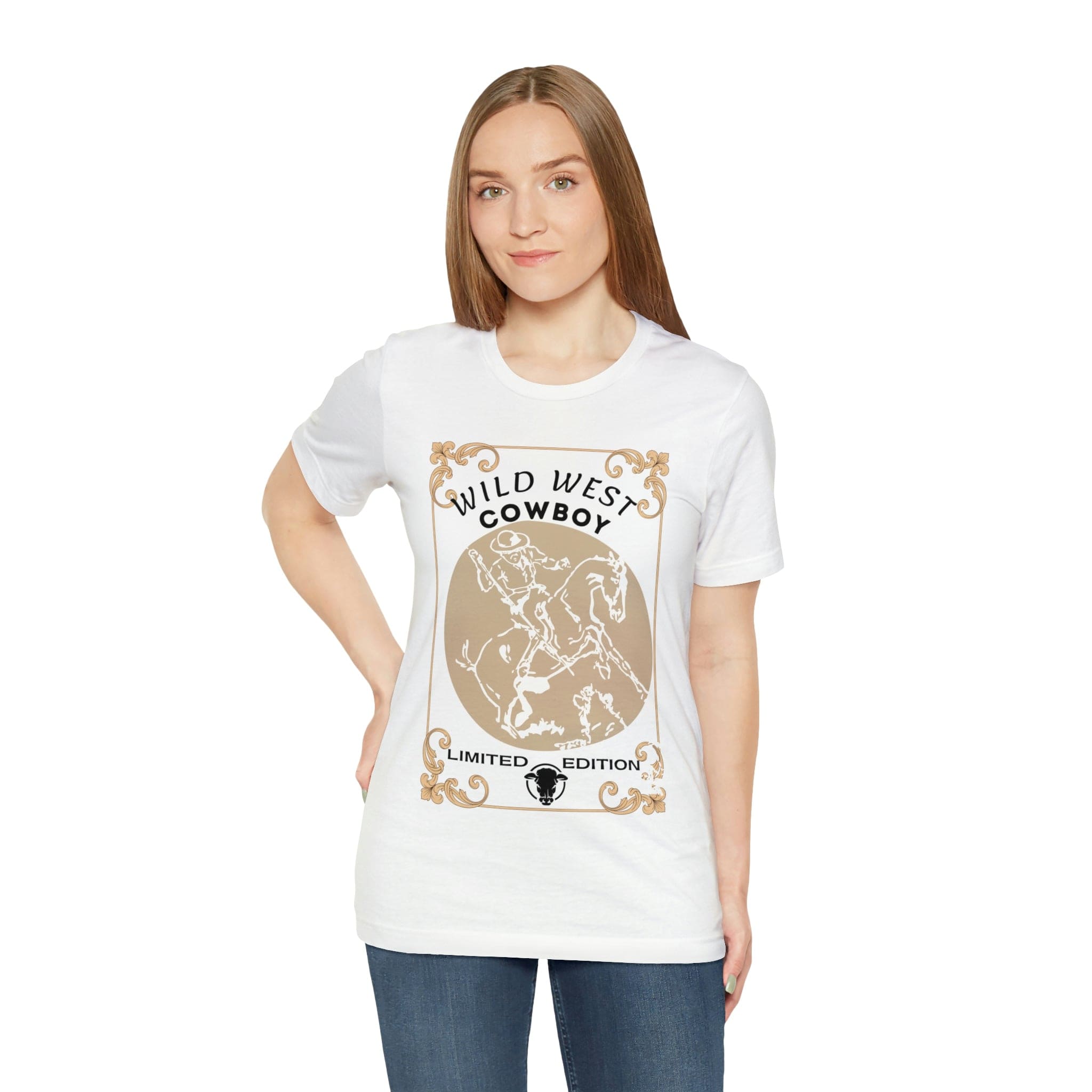 Printify T-Shirt Wild West Cowboy - Unisex Jersey Short Sleeve Tee