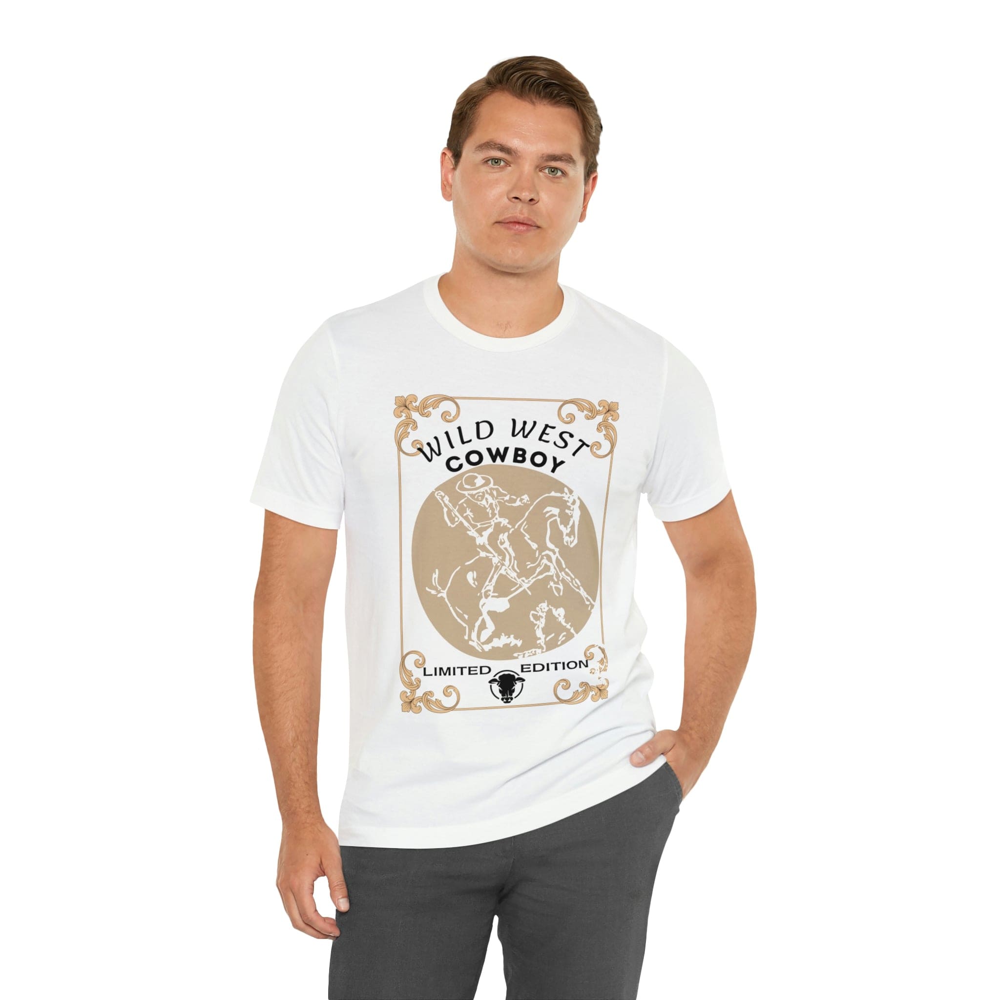 Printify T-Shirt Wild West Cowboy - Unisex Jersey Short Sleeve Tee