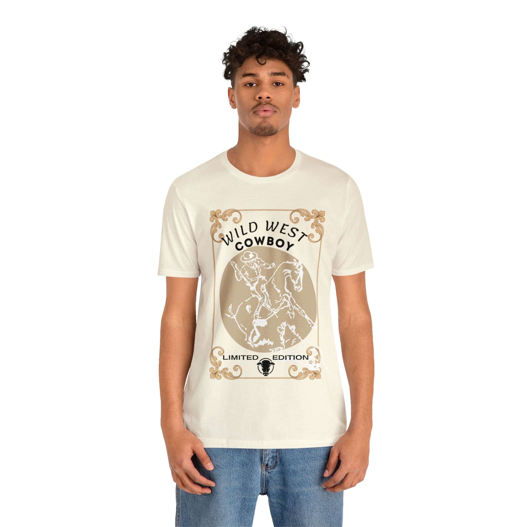 Printify T-Shirt Wild West Cowboy - Unisex Jersey Short Sleeve Tee