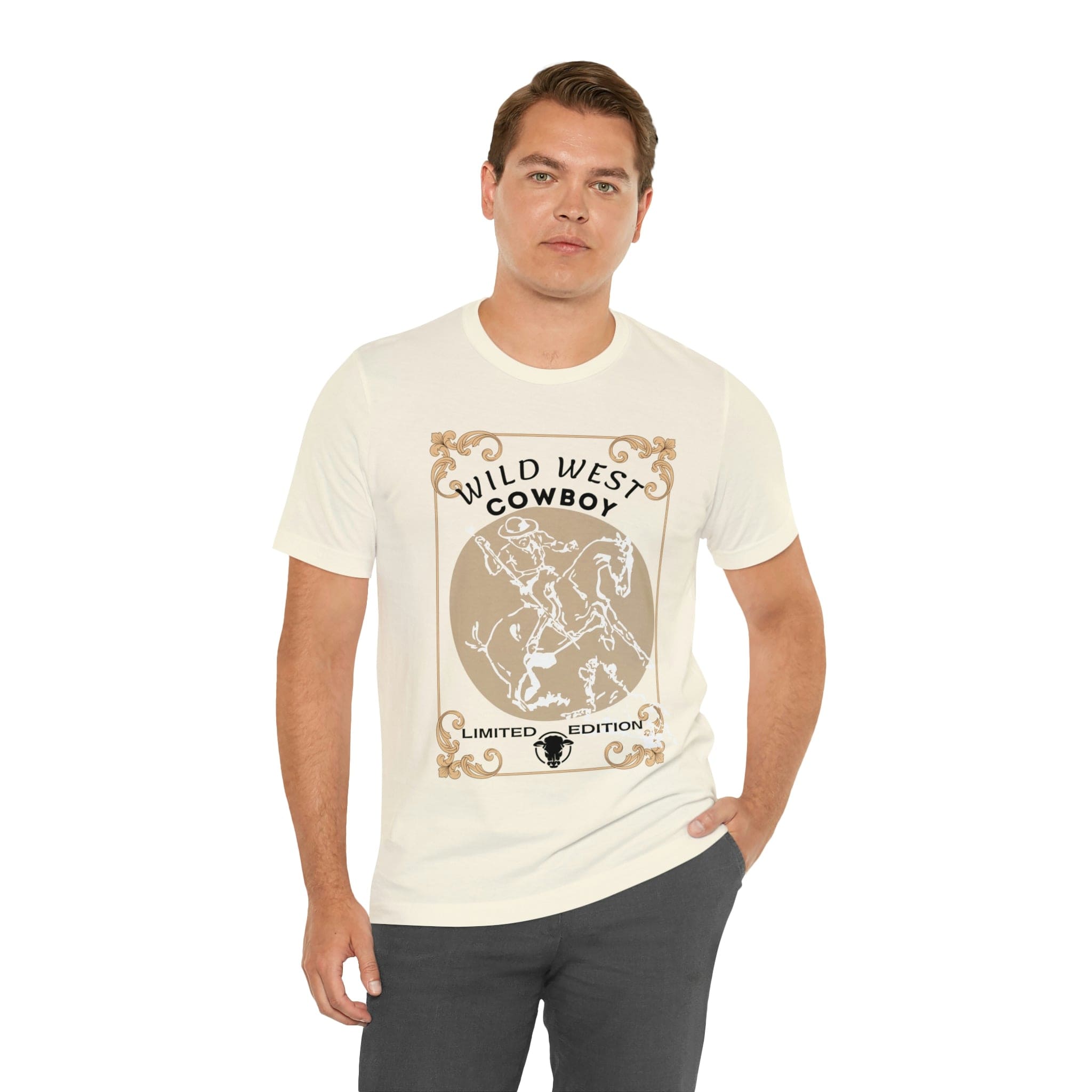 Printify T-Shirt Wild West Cowboy - Unisex Jersey Short Sleeve Tee