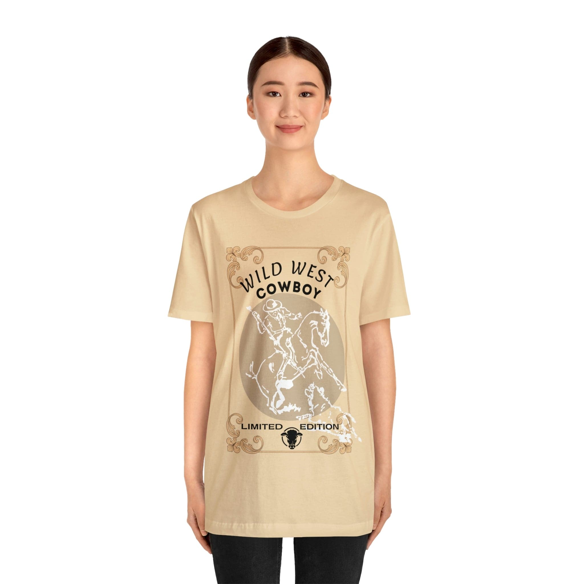 Printify T-Shirt Wild West Cowboy - Unisex Jersey Short Sleeve Tee