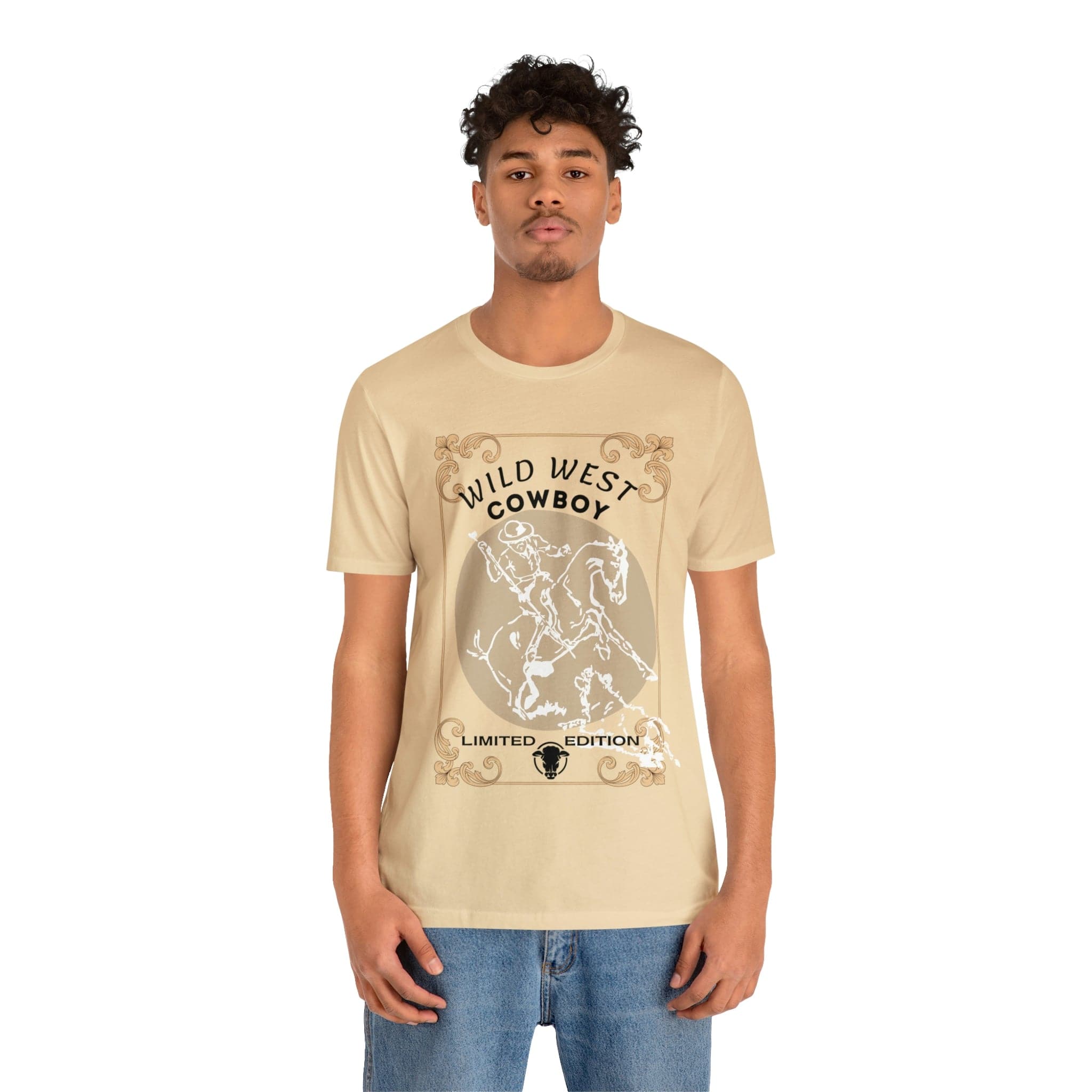 Printify T-Shirt Wild West Cowboy - Unisex Jersey Short Sleeve Tee