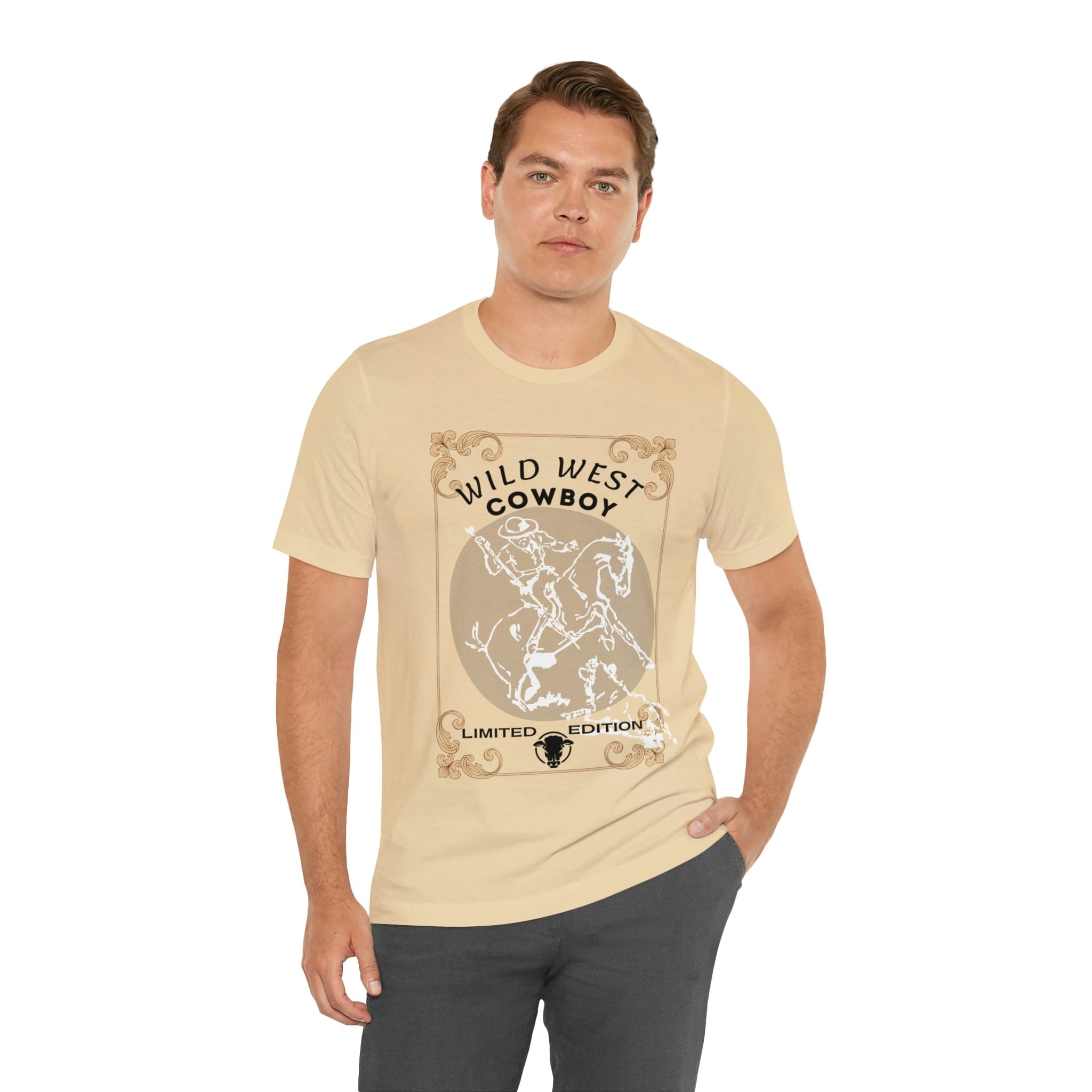 Printify T-Shirt Wild West Cowboy - Unisex Jersey Short Sleeve Tee