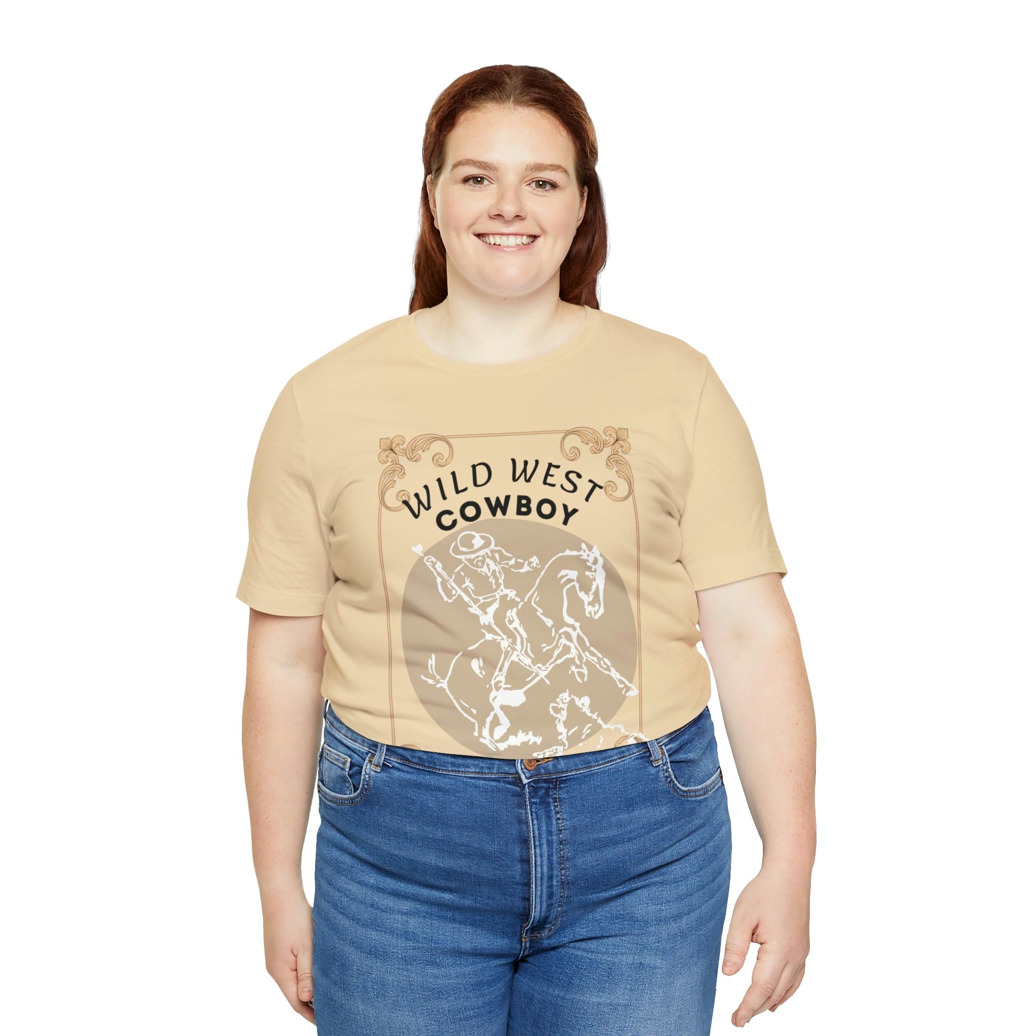 Printify T-Shirt Wild West Cowboy - Unisex Jersey Short Sleeve Tee