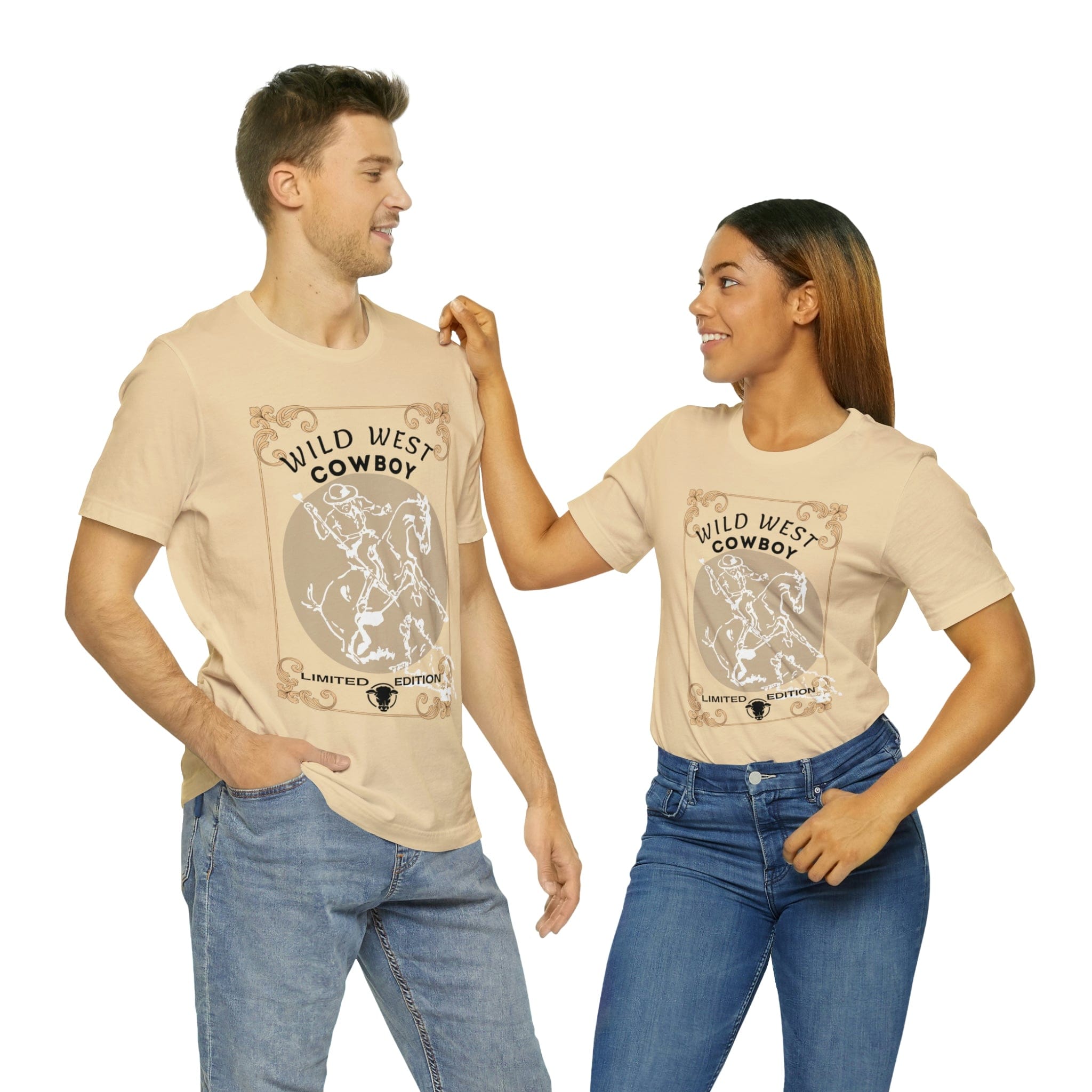 Printify T-Shirt Wild West Cowboy - Unisex Jersey Short Sleeve Tee