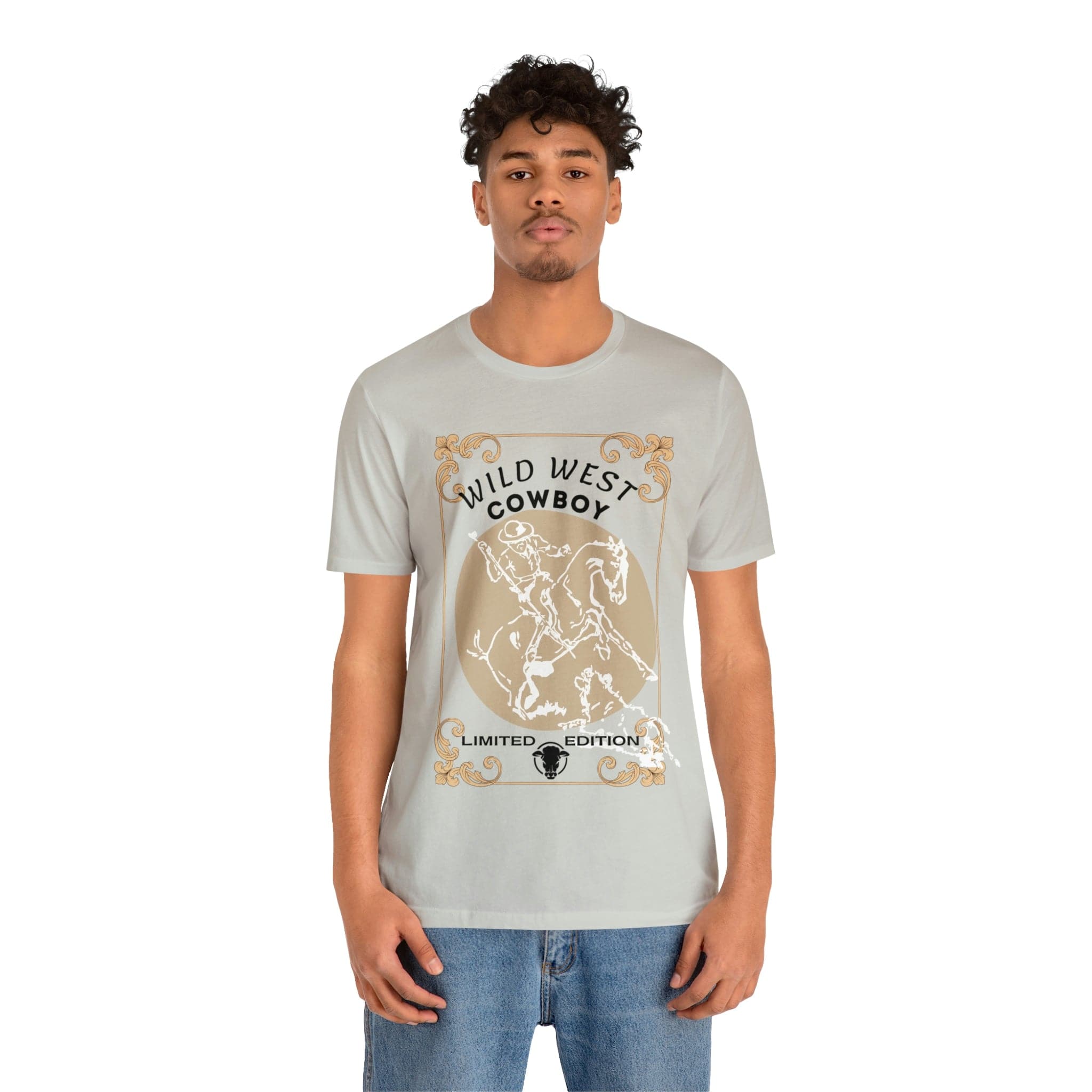 Printify T-Shirt Wild West Cowboy - Unisex Jersey Short Sleeve Tee