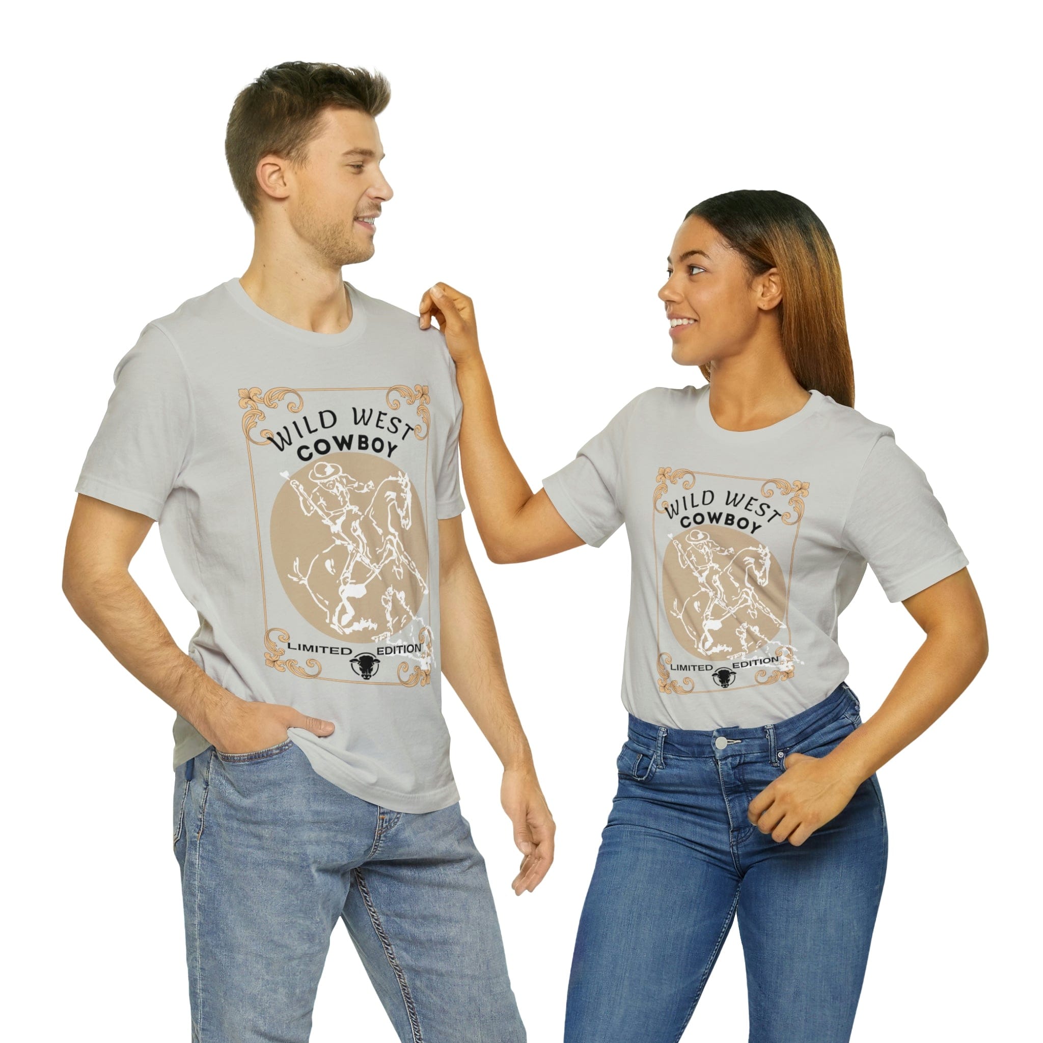 Printify T-Shirt Wild West Cowboy - Unisex Jersey Short Sleeve Tee