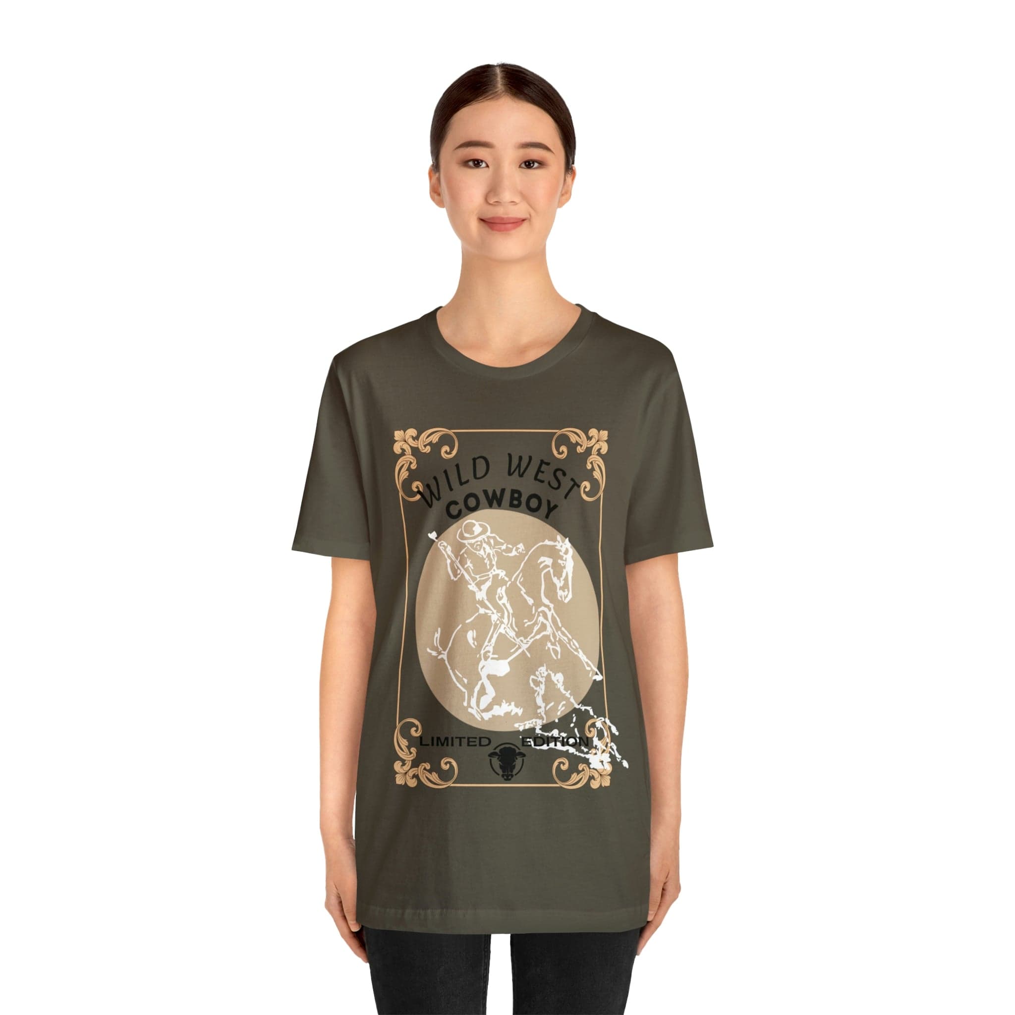 Printify T-Shirt Wild West Cowboy - Unisex Jersey Short Sleeve Tee