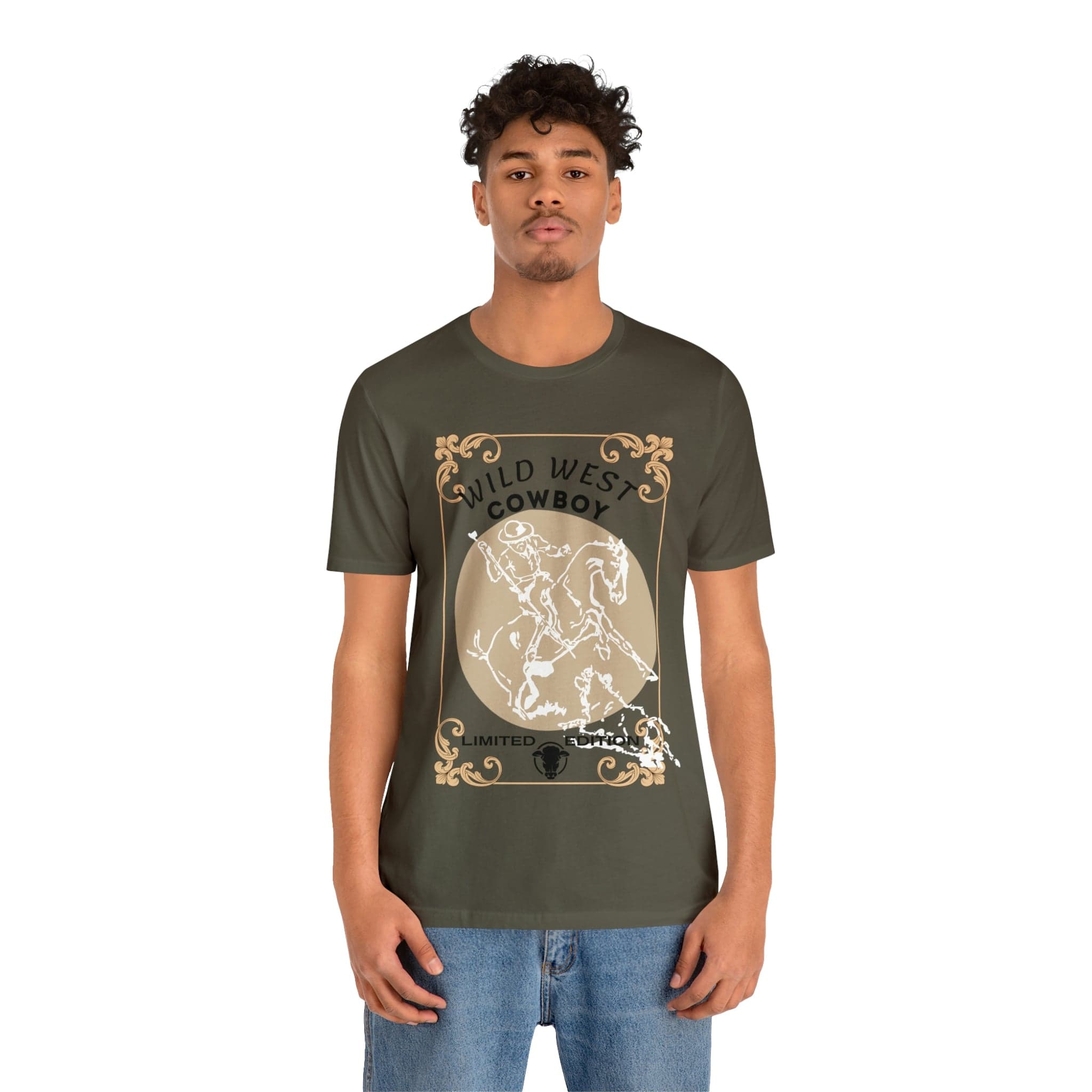 Printify T-Shirt Wild West Cowboy - Unisex Jersey Short Sleeve Tee